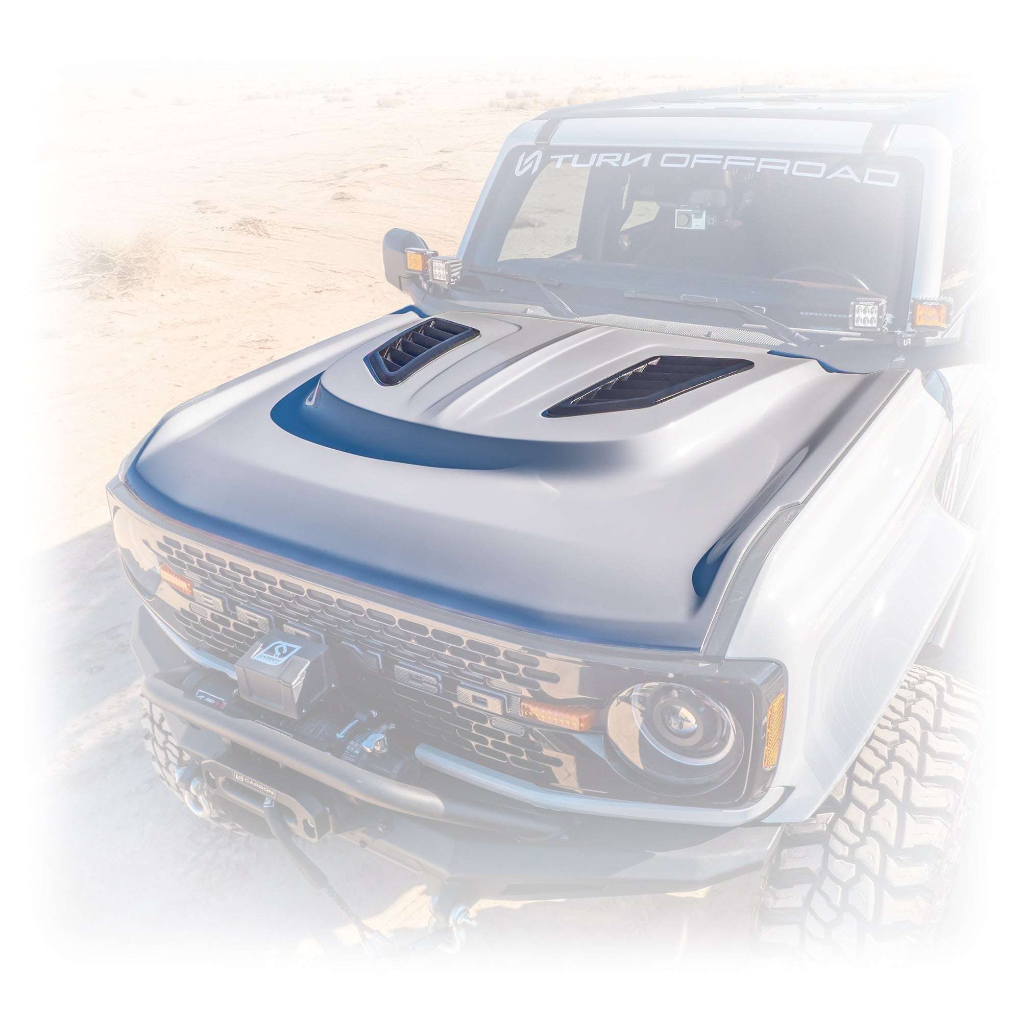 Heat Extraction Fiberglass Hood for Ford Bronco