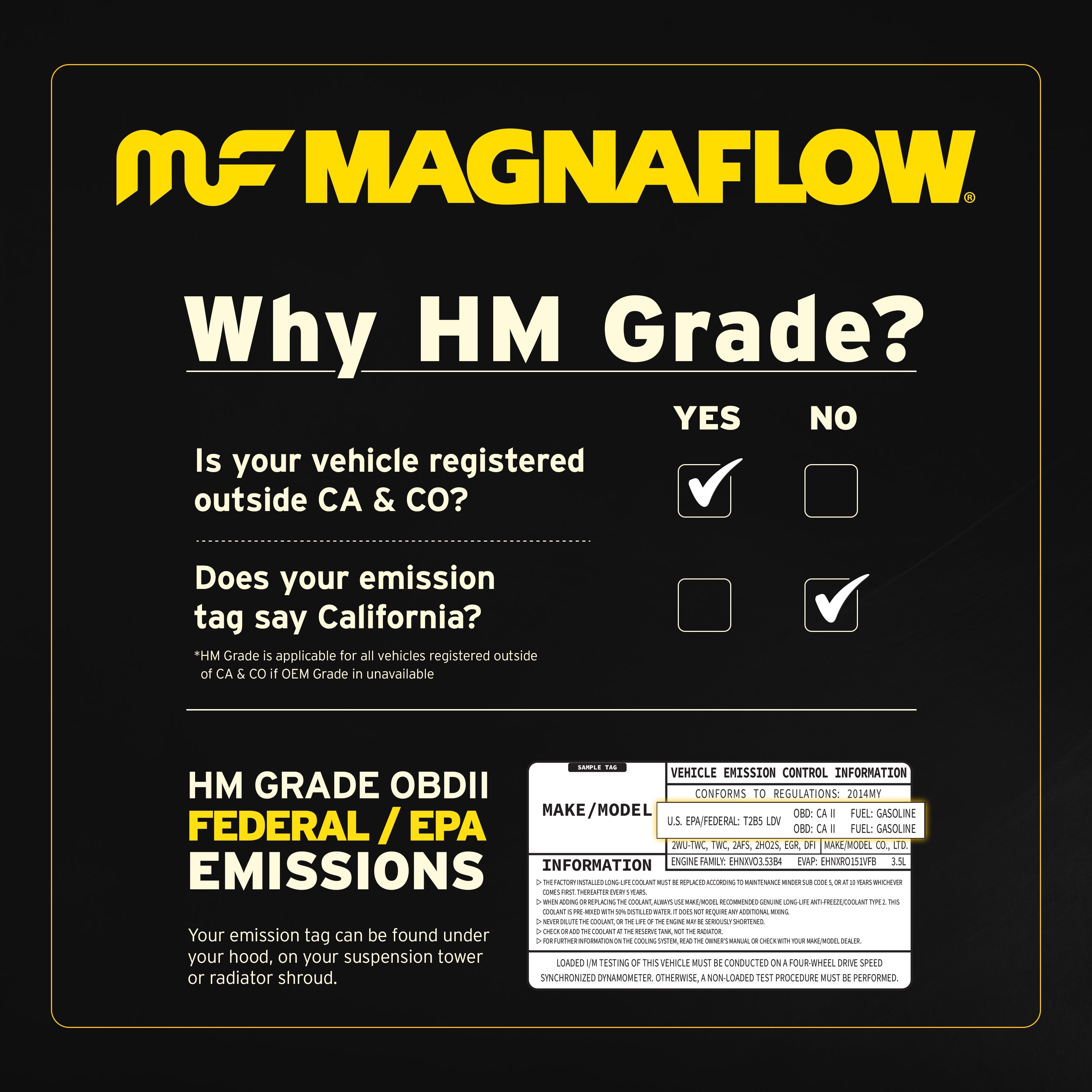 HM Grade Universal Catalytic Converter - 2.25in. - Apollo Off-Road