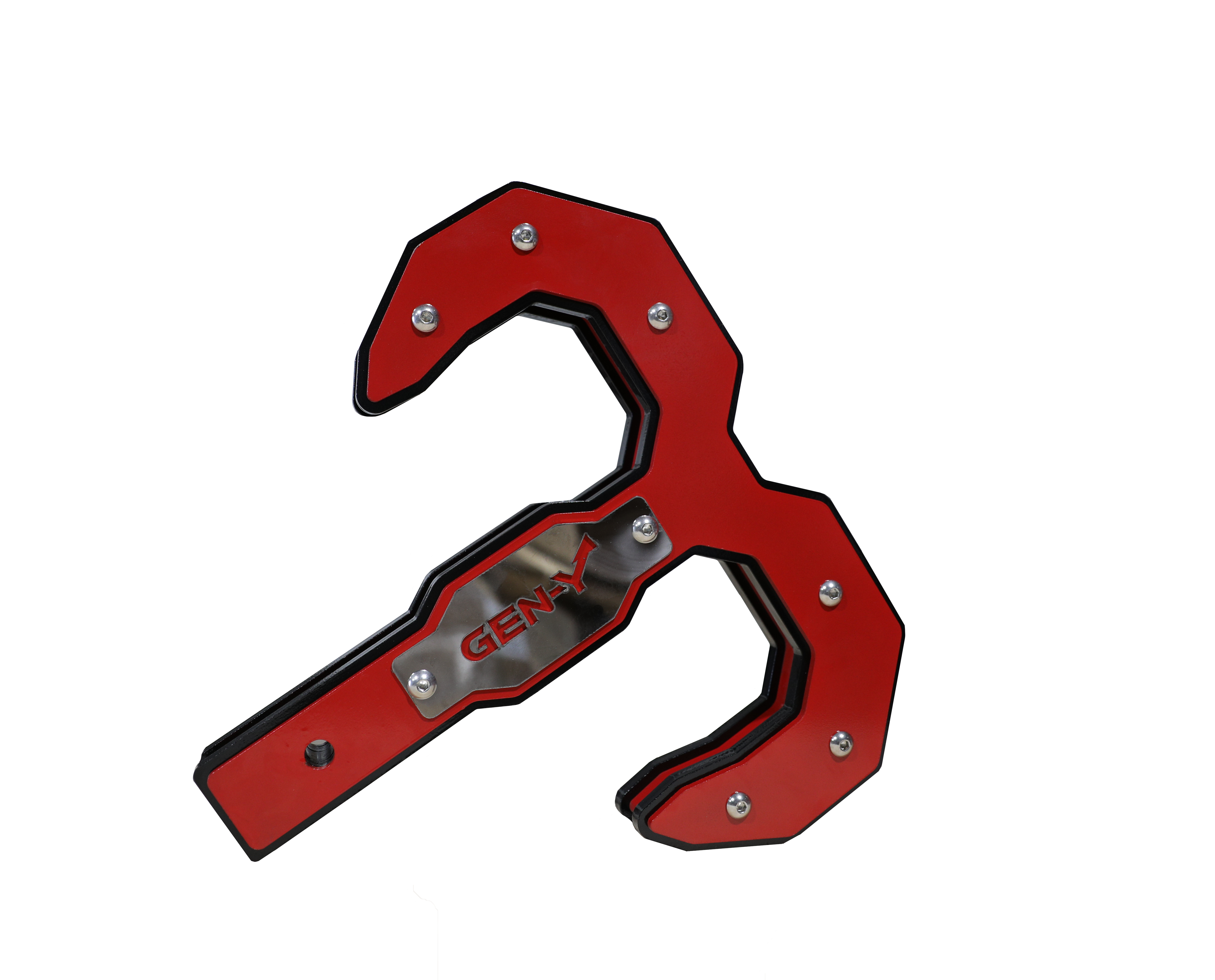 Hulk 2.5 21K Tow Hook Black/Red 2.5" Shank with GH-099 Pin & GH-011 Twist Clip - Apollo Off-Road
