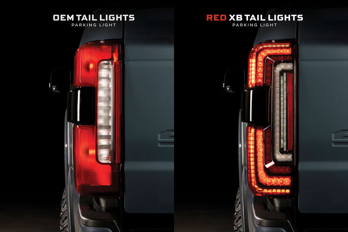 Morimoto XB LED Tails: Ford Super Duty (23+) (Pair - Red)
