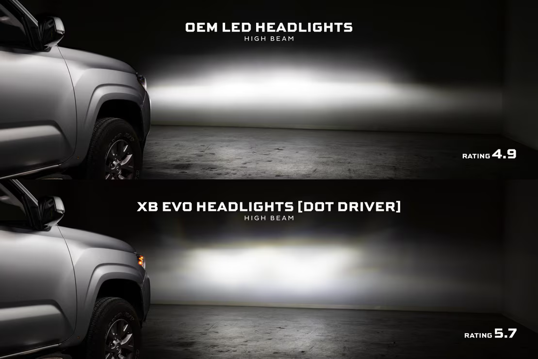XB Evo Headlights: 2016-2023 Toyota Tacoma