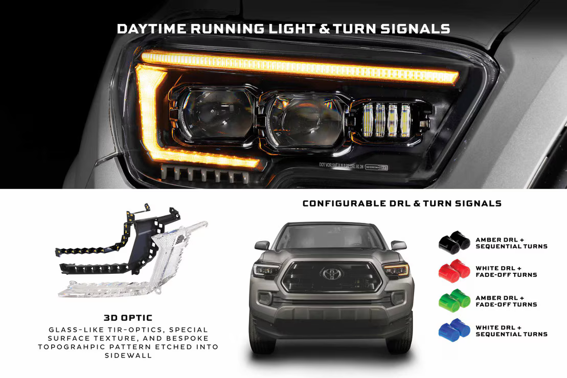 XB Evo Headlights: 2016-2023 Toyota Tacoma