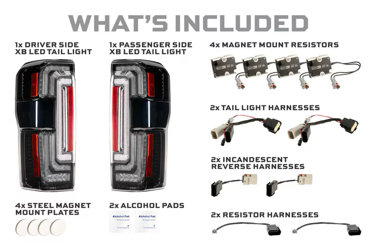 Morimoto XB LED Tails: Ford Super Duty (23+) (Pair - Smoked)