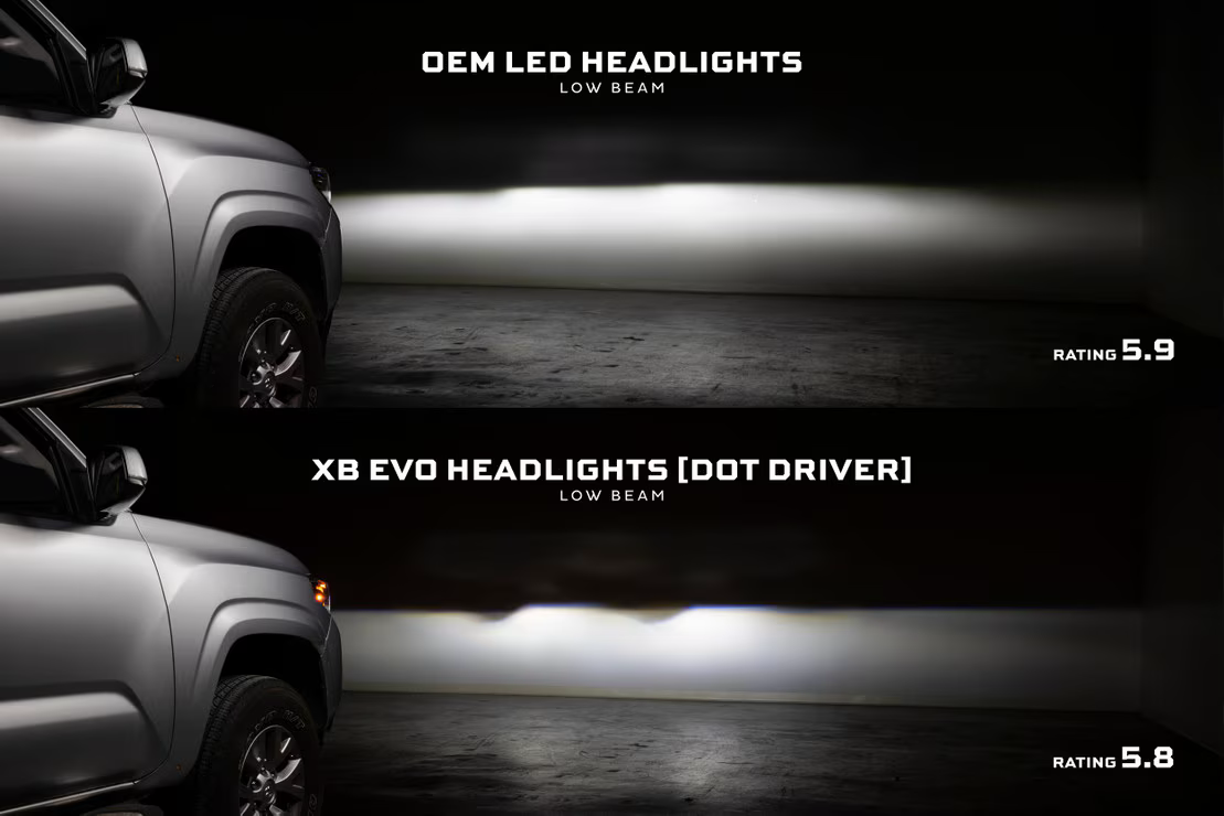 XB Evo Headlights: 2016-2023 Toyota Tacoma