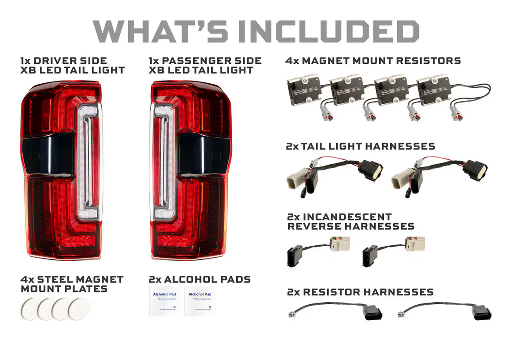 Morimoto XB LED Tails: Ford Super Duty (23+) (Pair - Red)