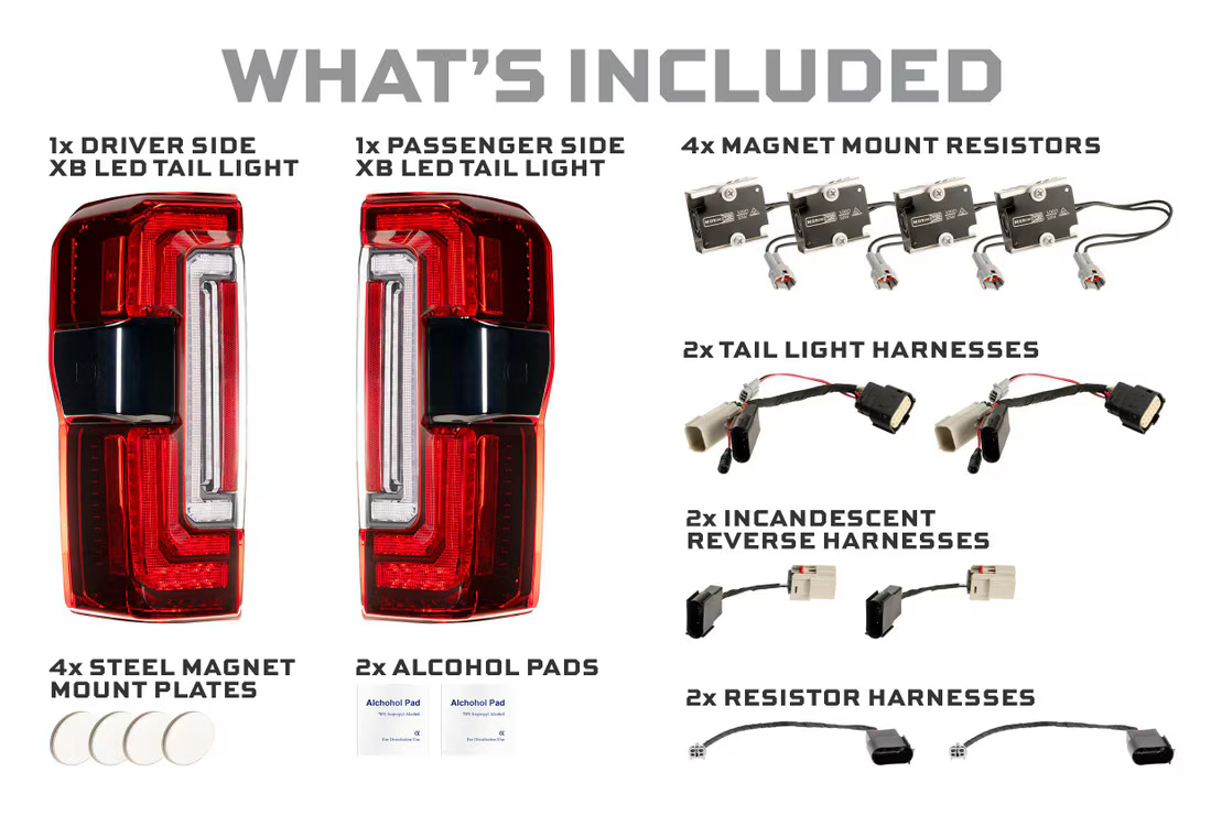Morimoto XB LED Tails: Ford Super Duty (23+) (Pair - Red)