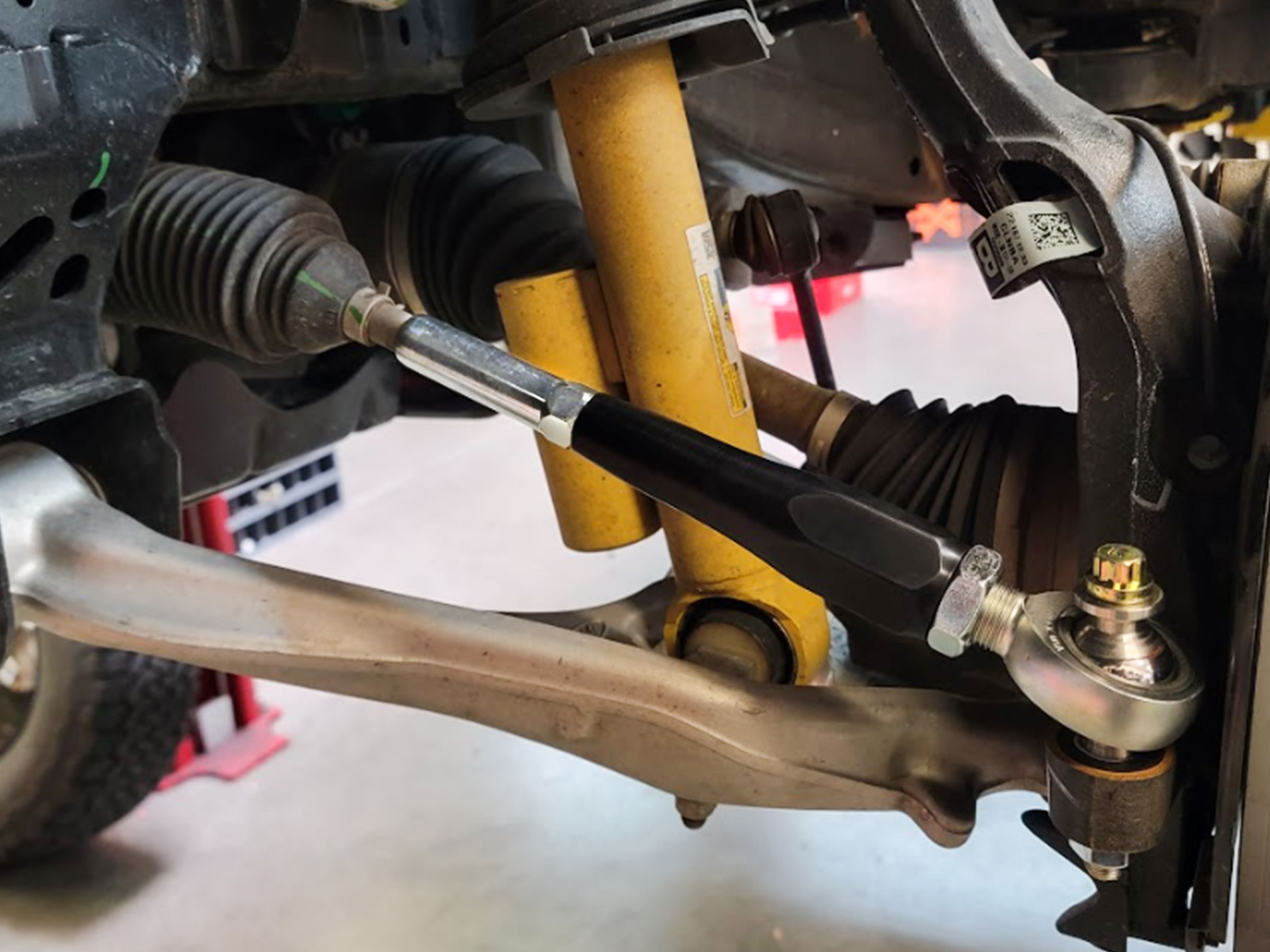 Foutz Motorsports Tie Rod Support Sleeve for 14mm - silver zinc 2021-2026 Ford Bronco
