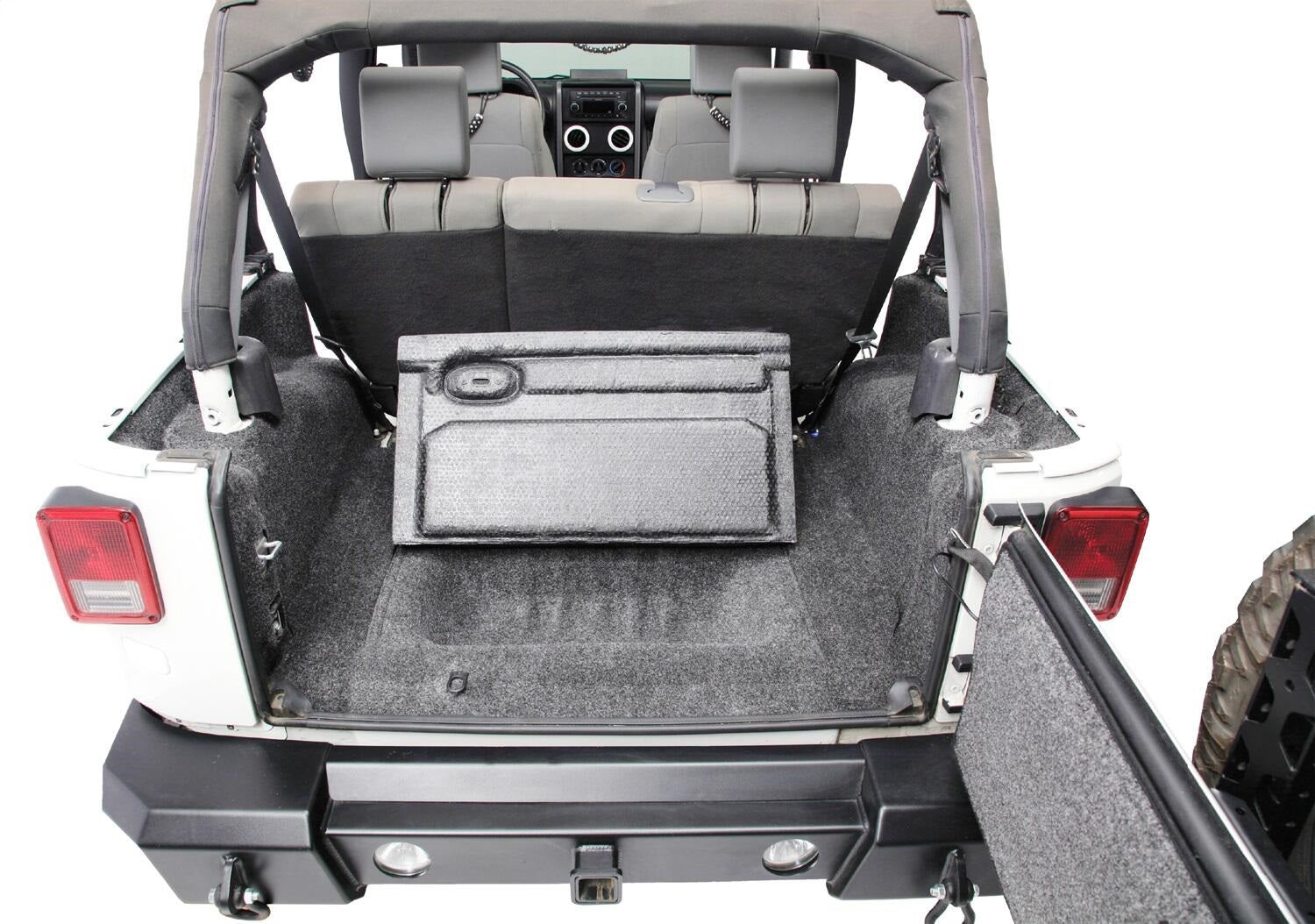 Jeep Bedrug 07-10 Jeep JK 2DR Rear 5 Piece Cargo Kit (Includes Tailgate/Tub Liner) - Apollo Off-Road