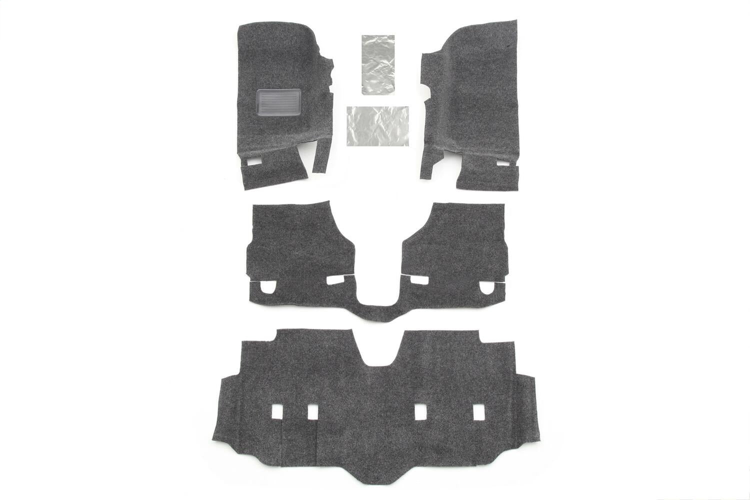 Jeep Bedrug 07-18 Jeep JK Unltd 4DR Front 4 Piece Floor Kit (Includes Heat Shields) - Apollo Off-Road