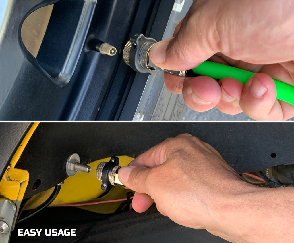 Jeep JK Tire Inflator System 4 Tire For 18-20 Jeep Wrangler 2/4 Door W/Engine Mount With Box, Fittings, Hoses and Storage Bag Black - Apollo Off-Road