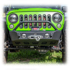 Front Bumper with Skid Plate and Recessed Winch Mount for Jeep Wrangler JK, JL, and Gladiator JT