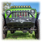 Front Bumper with Skid Plate and Recessed Winch Mount for Jeep Wrangler JK, JL, and Gladiator JT