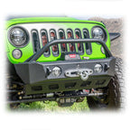 Front Bumper with Skid Plate and Recessed Winch Mount for Jeep Wrangler JK, JL, and Gladiator JT