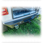 Minimalist Rear Bumper with LED Pod Lights and Hitch Receiver for Jeep Wrangler JL