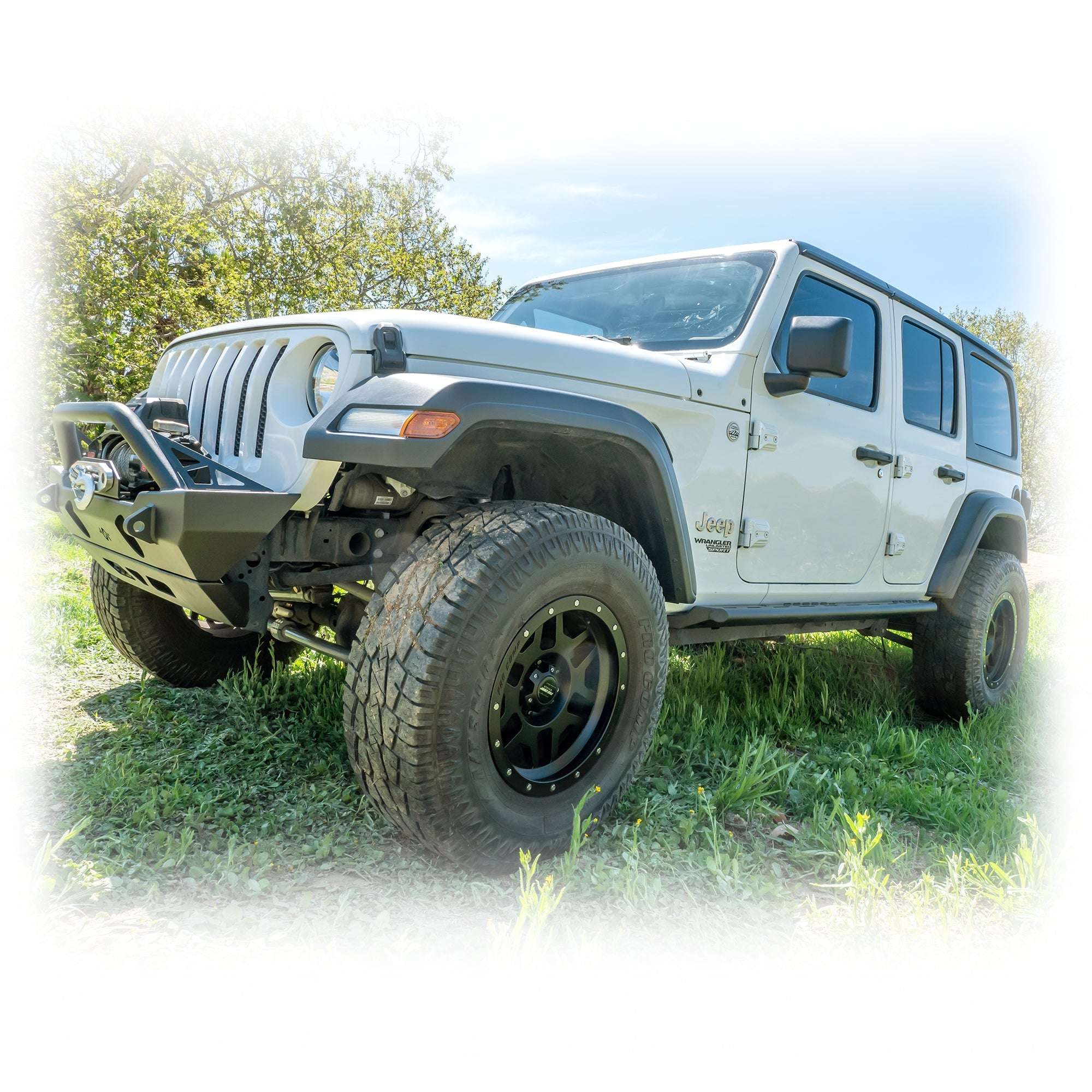Rock Slider Steps with Frame-Mount System for Jeep Wrangler JL 4-Door