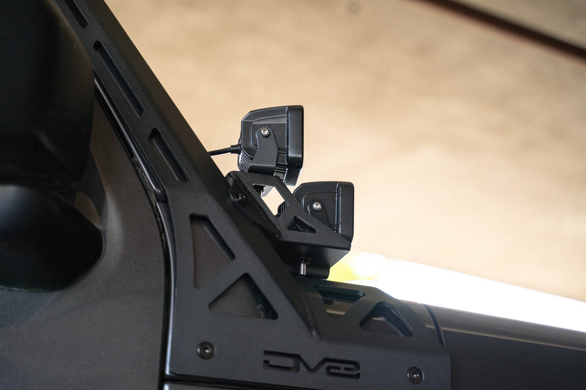 Jeep Wrangler JL & Gladiator JT A-Pillar Dual Light Pod Mounts - Apollo Off-Road