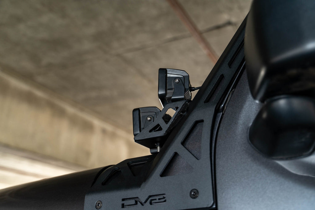 Jeep Wrangler JL & Gladiator JT A-Pillar Dual Light Pod Mounts - Apollo Off-Road