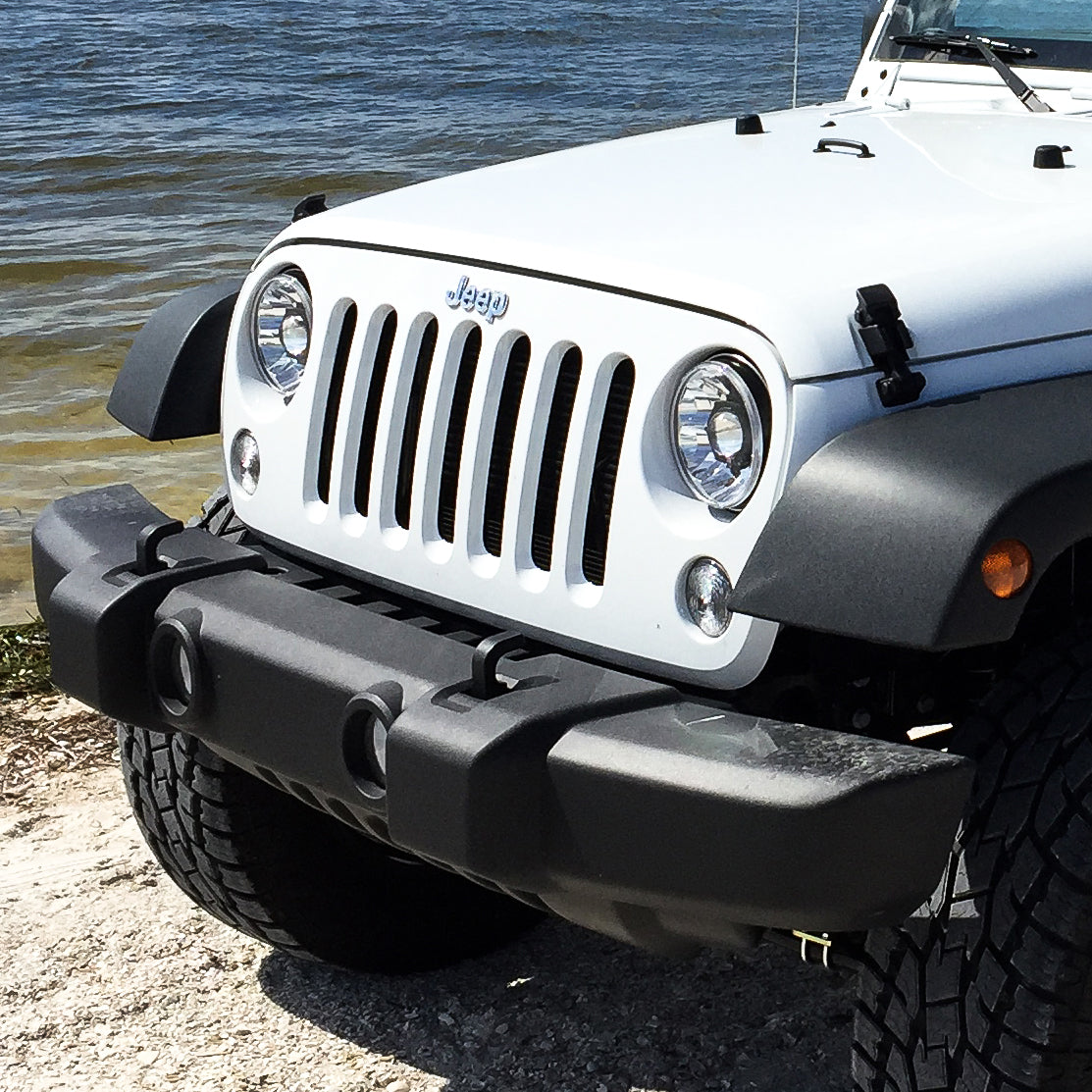 KC HiLiTES 7 in Gravity LED Pro - 2-Headlights - 40W Driving Beam - for 07-18 Jeep JK - Apollo Off-Road