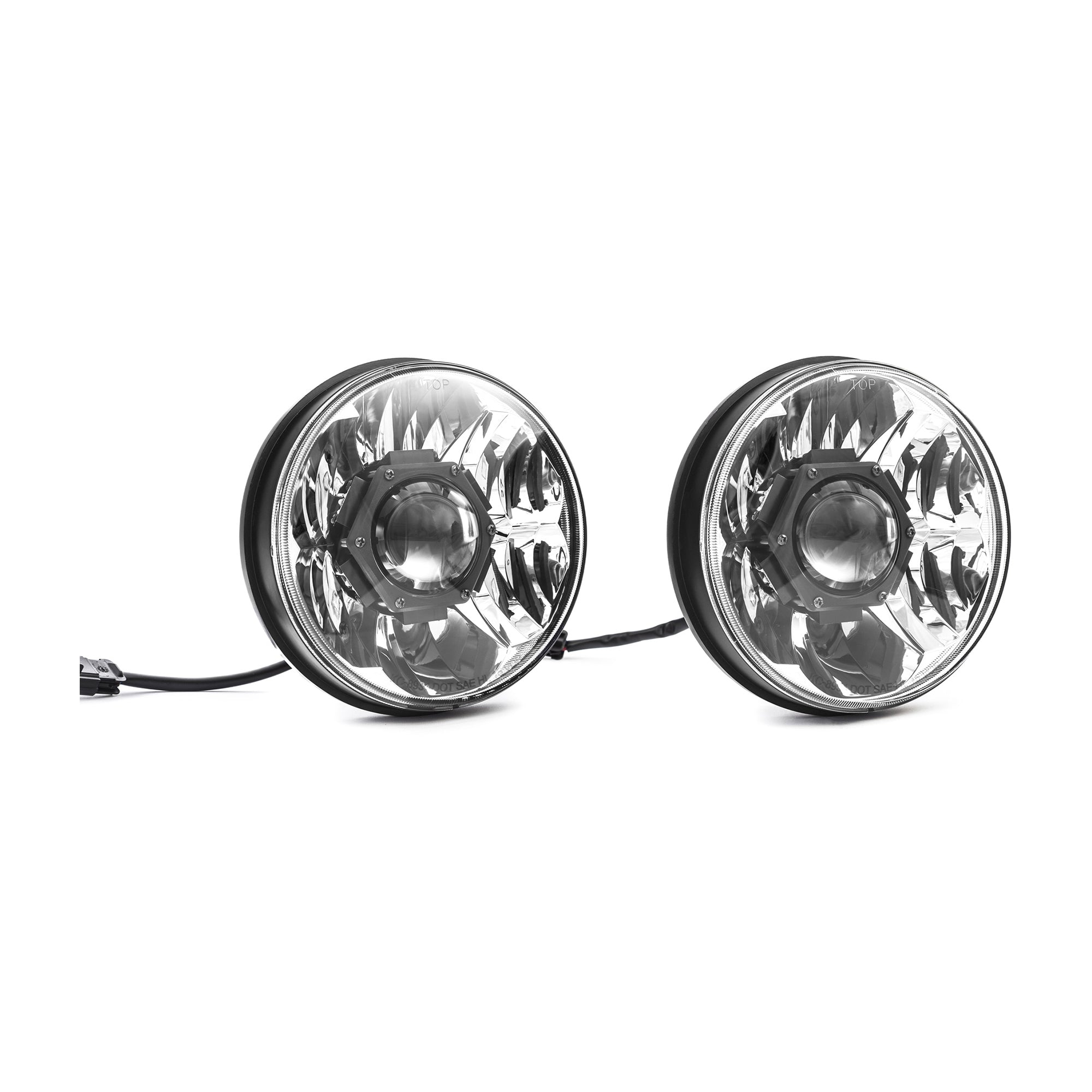 KC HiLiTES 7 in Gravity LED Pro - 2-Headlights - 40W Driving Beam - for 07-18 Jeep JK - Apollo Off-Road