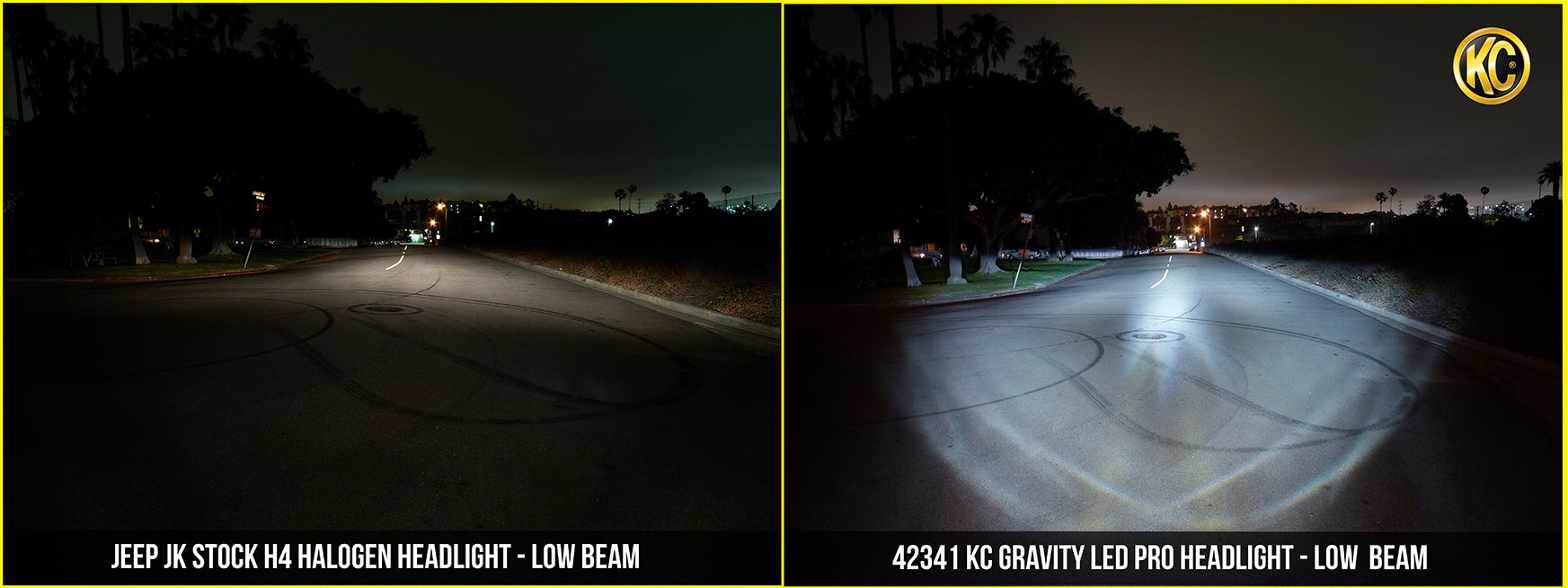 KC HiLiTES 7 in Gravity LED Pro - 2-Headlights - 40W Driving Beam - for 07-18 Jeep JK - Apollo Off-Road