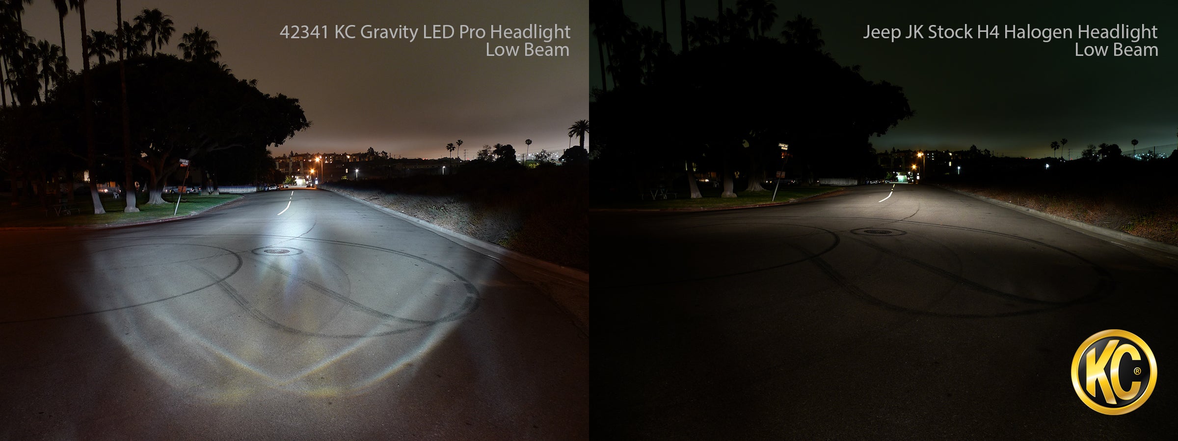 KC HiLiTES 7 in Gravity LED Pro - Single Headlight - SAE/ECE - 55W / 60W Driving Beam - Universal / 07-18 Jeep JK - Apollo Off-Road