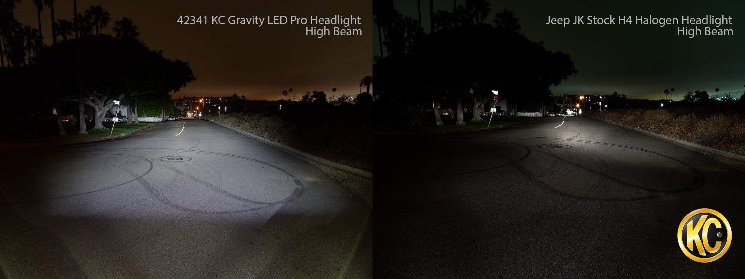 KC HiLiTES 7 in Gravity LED Pro - Single Headlight - SAE/ECE - 55W / 60W Driving Beam - Universal / 07-18 Jeep JK - Apollo Off-Road