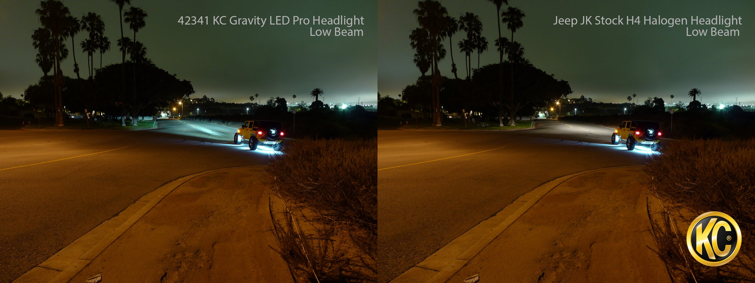 KC HiLiTES 7 in Gravity LED Pro - Single Headlight - SAE/ECE - 55W / 60W Driving Beam - Universal / 07-18 Jeep JK - Apollo Off-Road