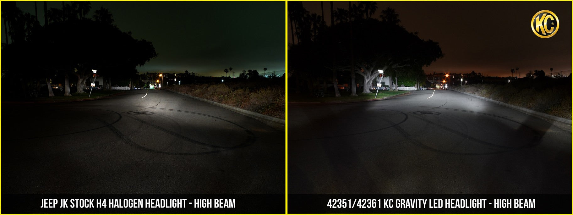KC HiLiTES 7 in Gravity LED - Single Headlight - SAE/ECE - 40W Driving Beam - for 97-06 Jeep TJ - Apollo Off-Road