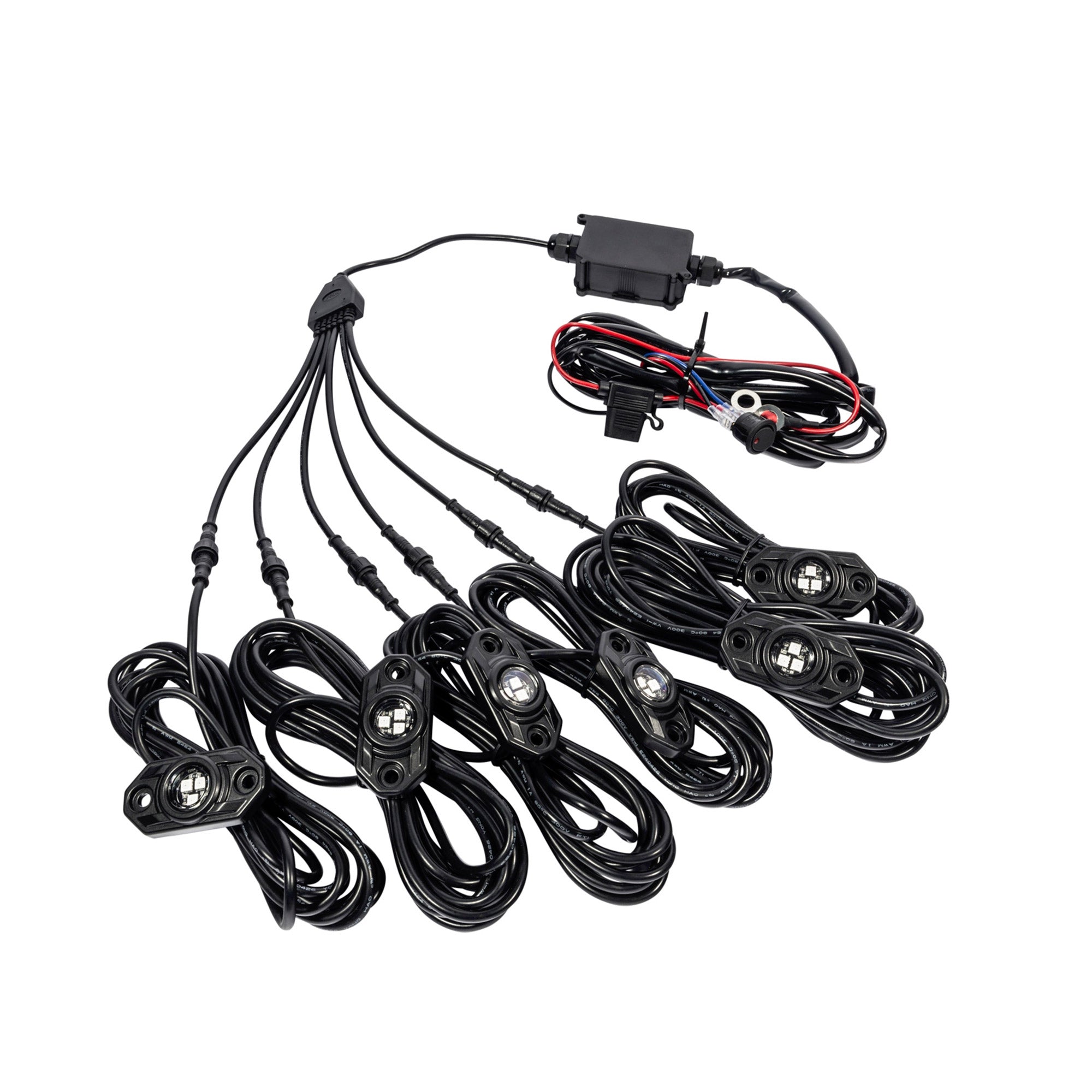 KC HiLiTES C-Series RGB Multi-Color Multi-Use LED 6-Light System - 5W Flood Beam - Apollo Off-Road
