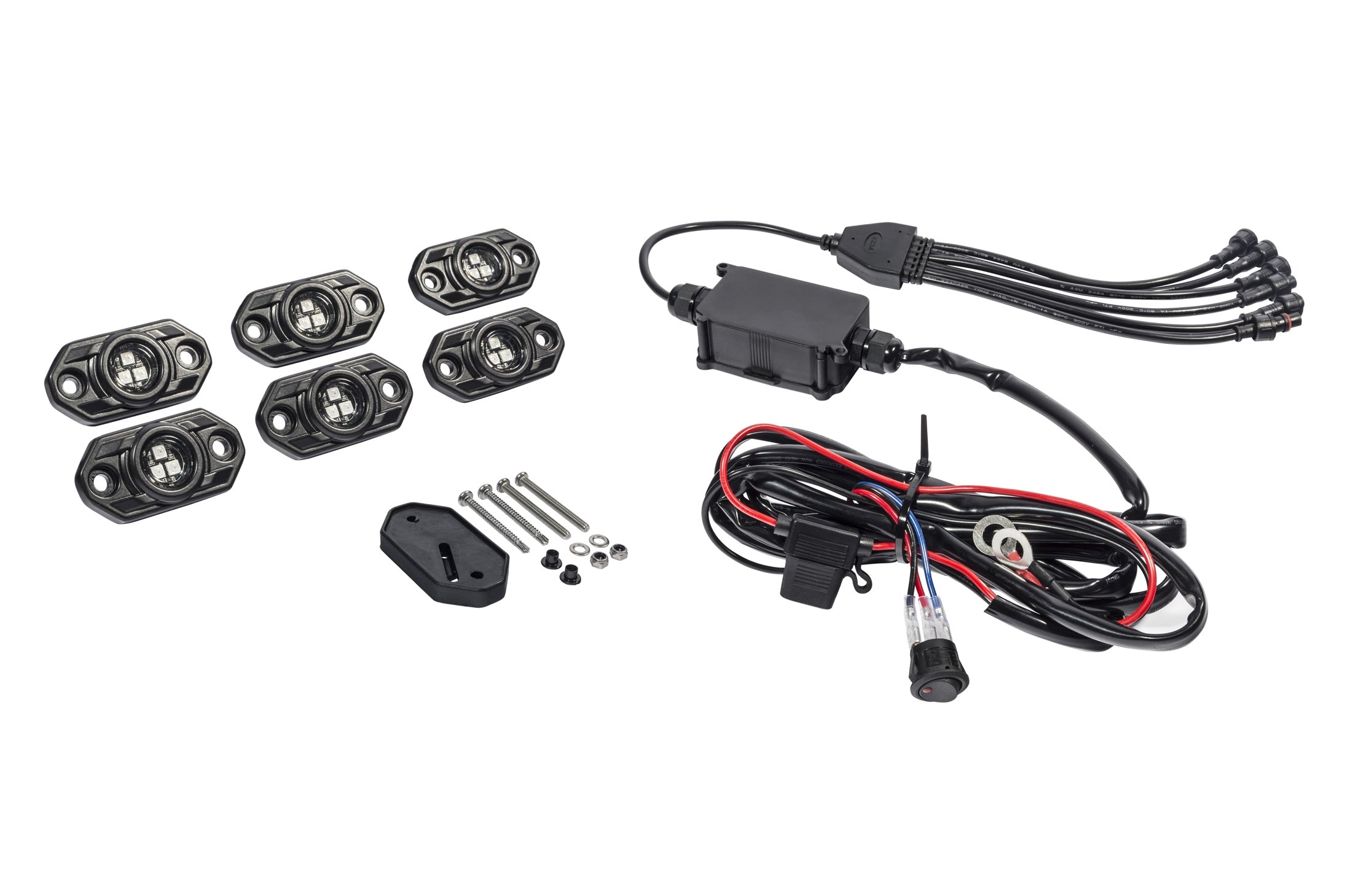 KC HiLiTES C-Series RGB Multi-Color Multi-Use LED 6-Light System - 5W Flood Beam - Apollo Off-Road