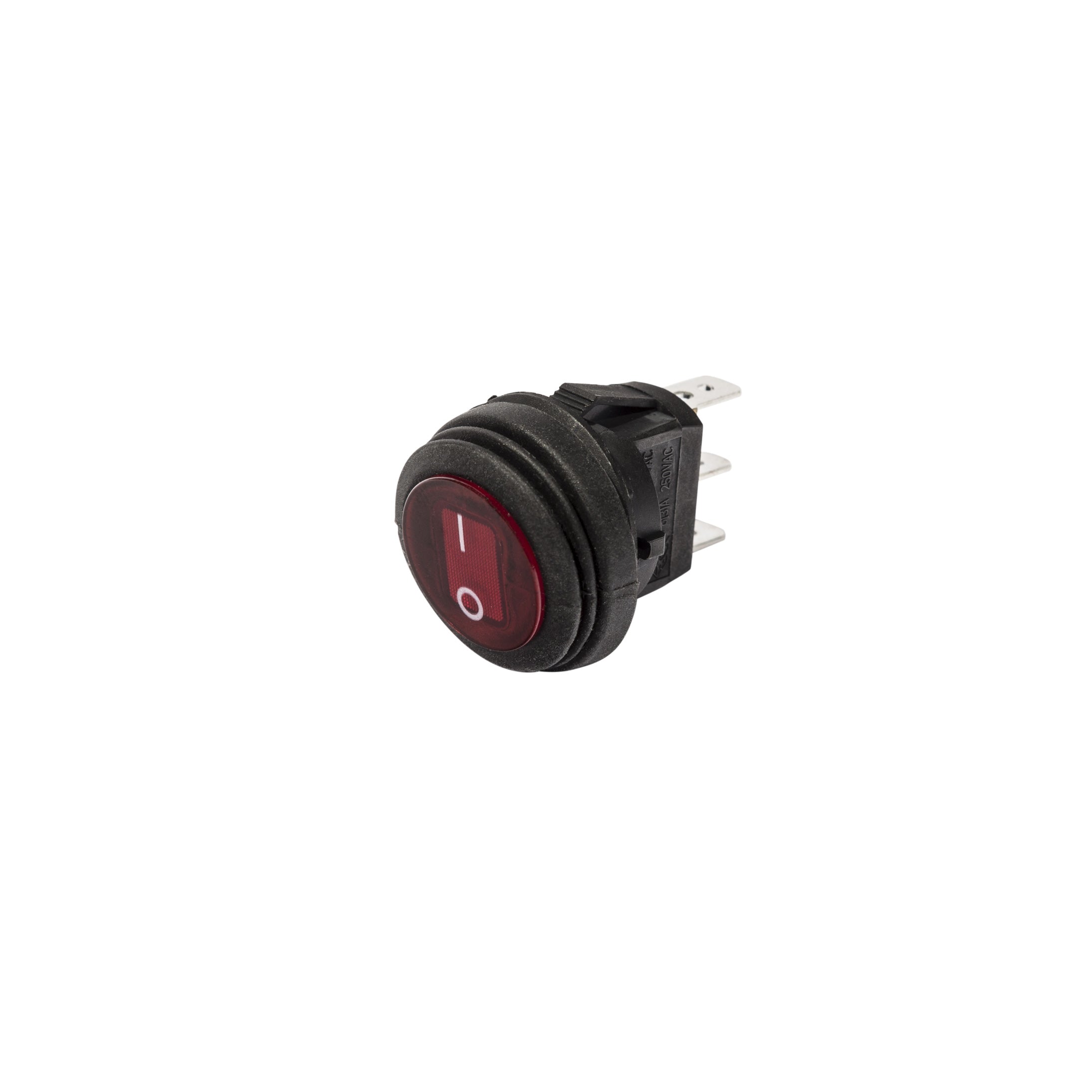 KC HiLiTES KC Illuminated LED Rocker Light Switch - Round - Red - Apollo Off-Road
