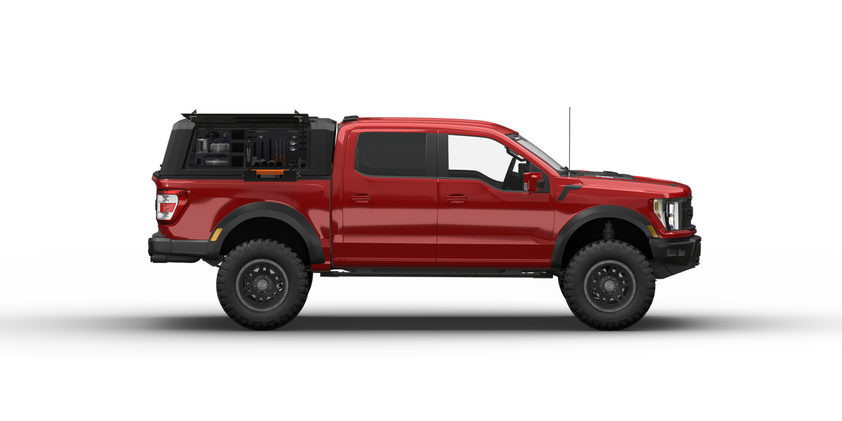 Kitchen-Bin Full-Size EVO EVOa and EVOc Applications 5.5/6.5 Foot Bed Right Side Mount SmartCap Fits Caps w/Serial #'s ending in "NA" - Apollo Off-Road