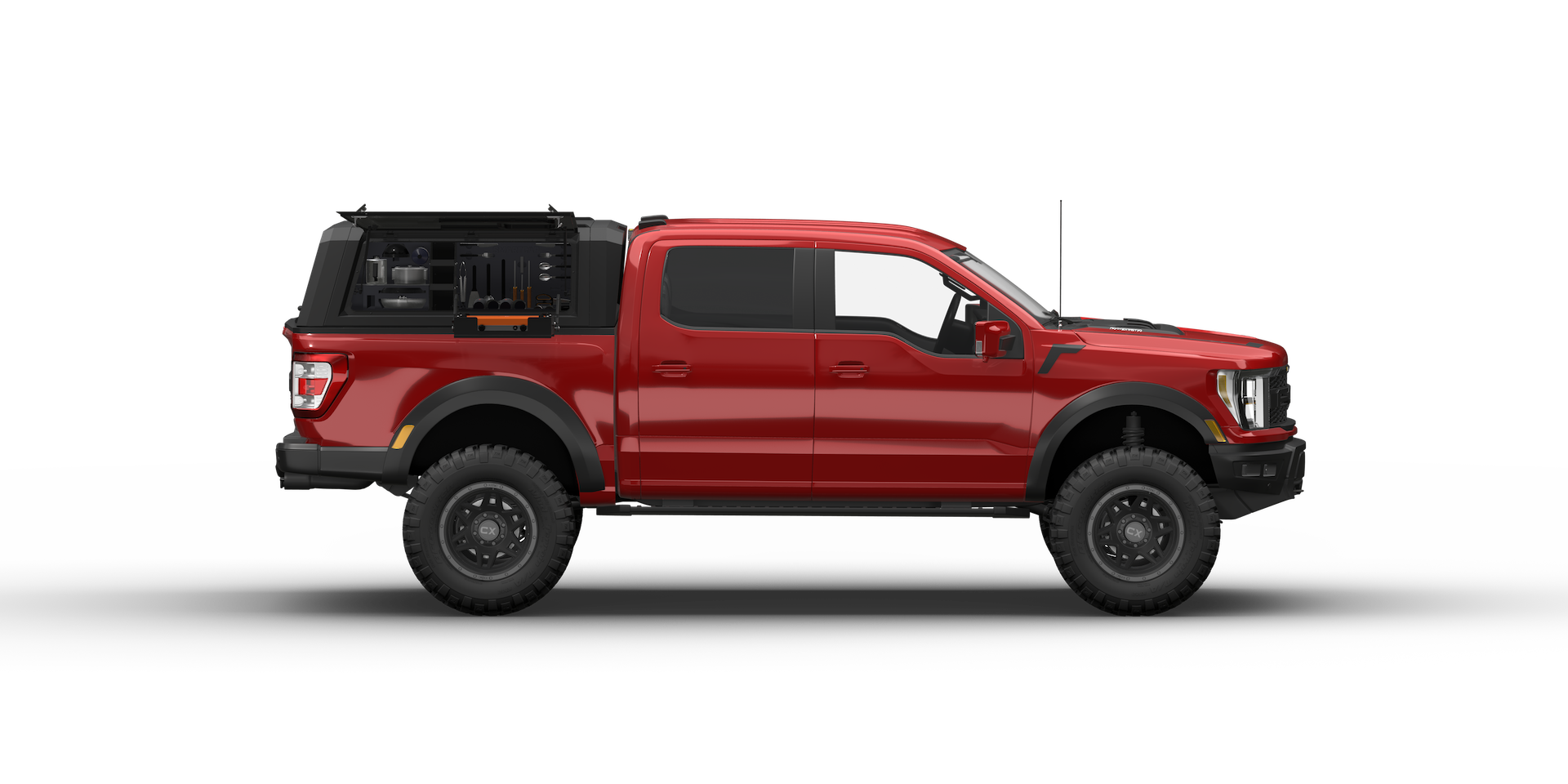 Kitchen-Bin Mid-Size EVO EVOa and EVOc Applications 5.5/6.5 Foot Bed Right Side Mount SmartCap Fits all mid-size EVO Series Caps - Apollo Off-Road