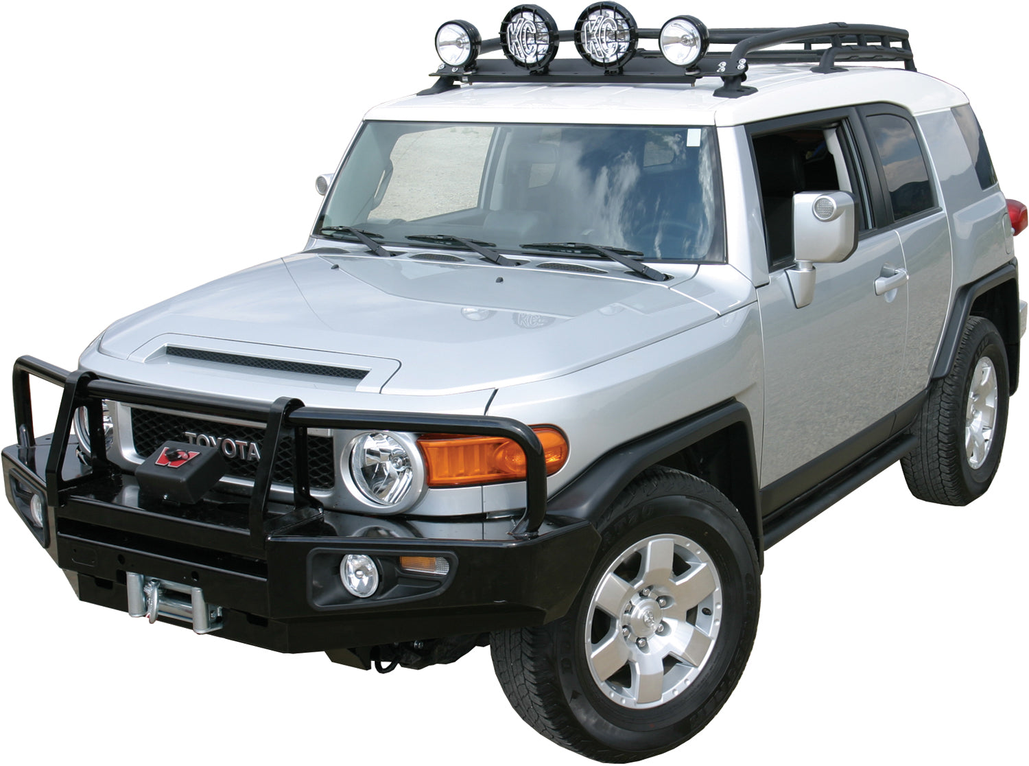 Light Bar Mounting Kit - '07-14 FJ Cruiser (Black) - Apollo Off-Road