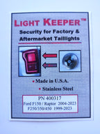 Light Keeper Taillight Security Screws for Ford Trucks - Apollo Off-Road