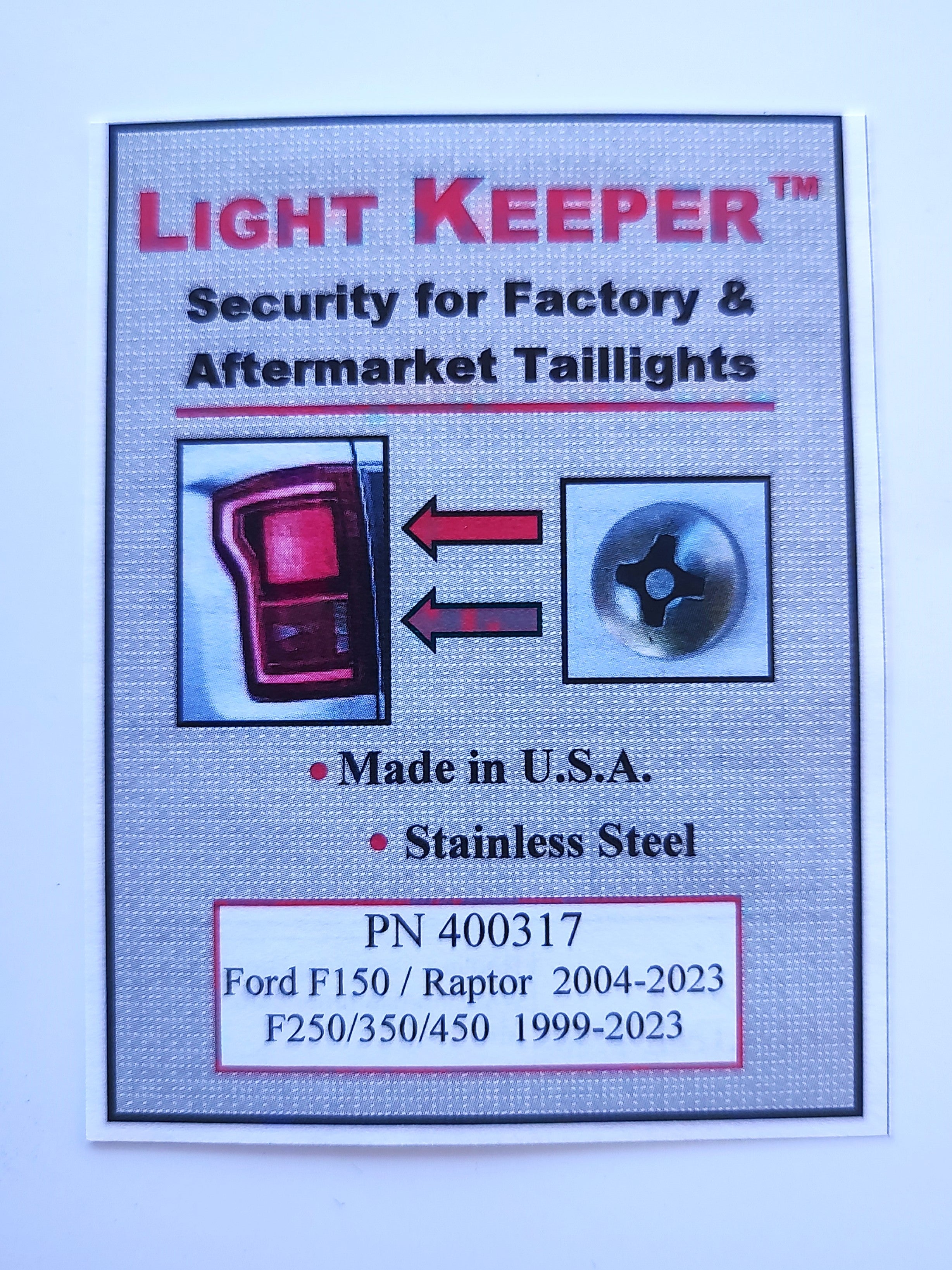 Light Keeper Taillight Security Screws for Ford Trucks - Apollo Off-Road
