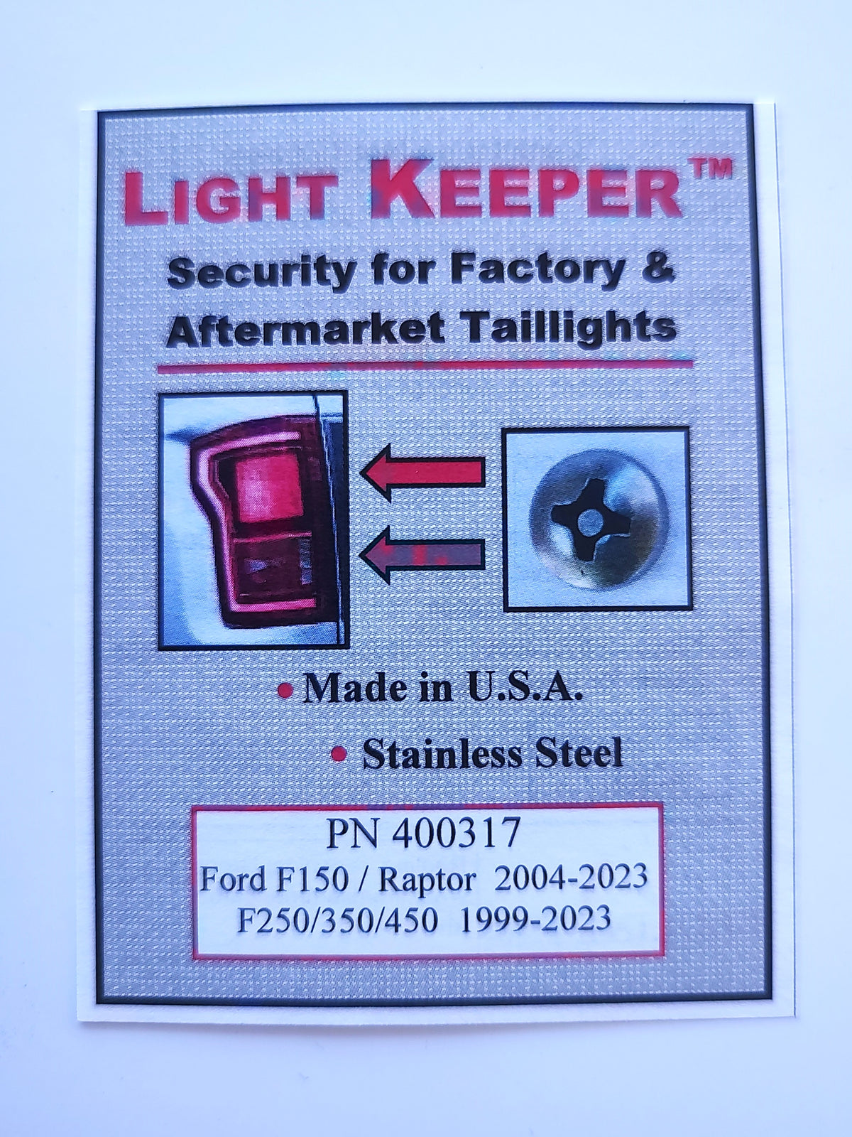 Light Keeper Taillight Security Screws for Ford Trucks - Apollo Off-Road