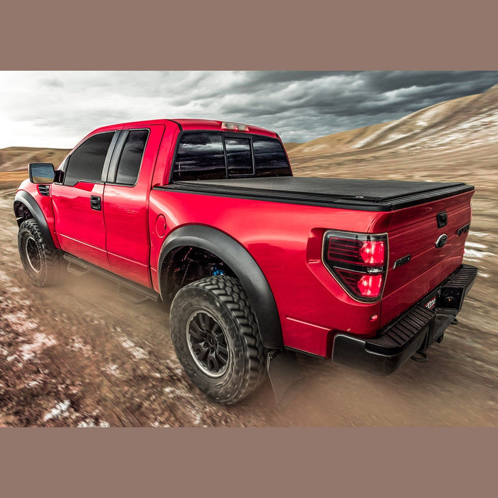 Lo Pro Tonneau Cover - Black - 2001-2004 Toyota Tacoma Double Cab 5' Bed - Apollo Off-Road