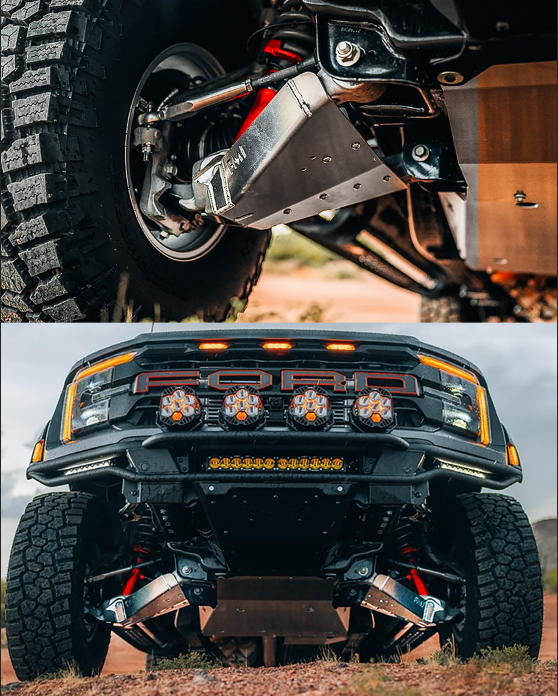 Foutz Motorsports Lower Control Arm Skid Plate - Stock Arm 2021-2024 Ford F-150 Raptor 2023-2024 Ford F-150 Raptor R
