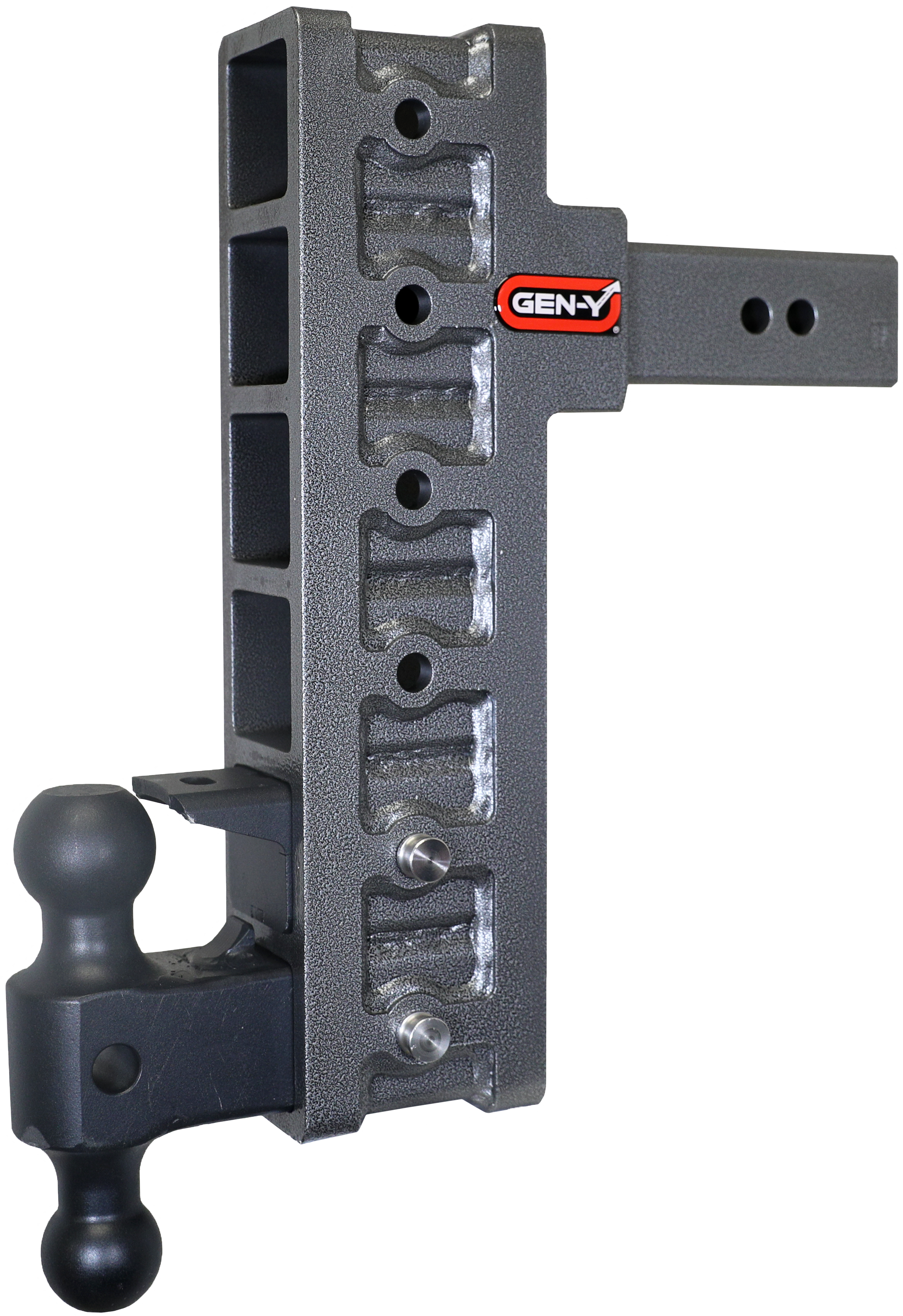 MEGA-DUTY 2.5" Shank 12" Offset Drop 3K TW 21K Hitch Dual-Ball & Pintle Lock - Apollo Off-Road