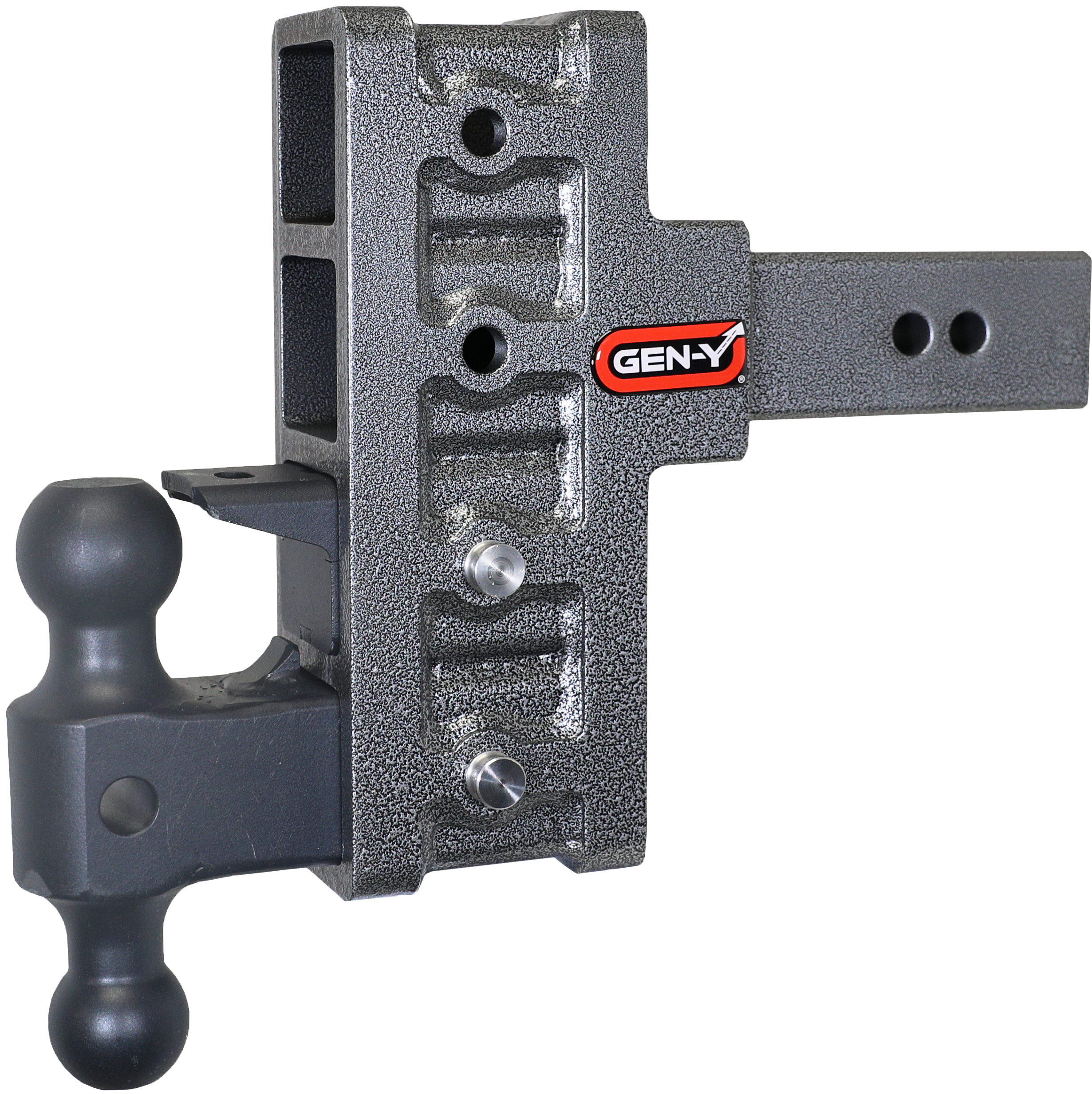 MEGA-DUTY 2.5" Shank 6" Offset Drop 3K TW 21K Hitch with Dual-Ball & Pintle Lock - Apollo Off-Road