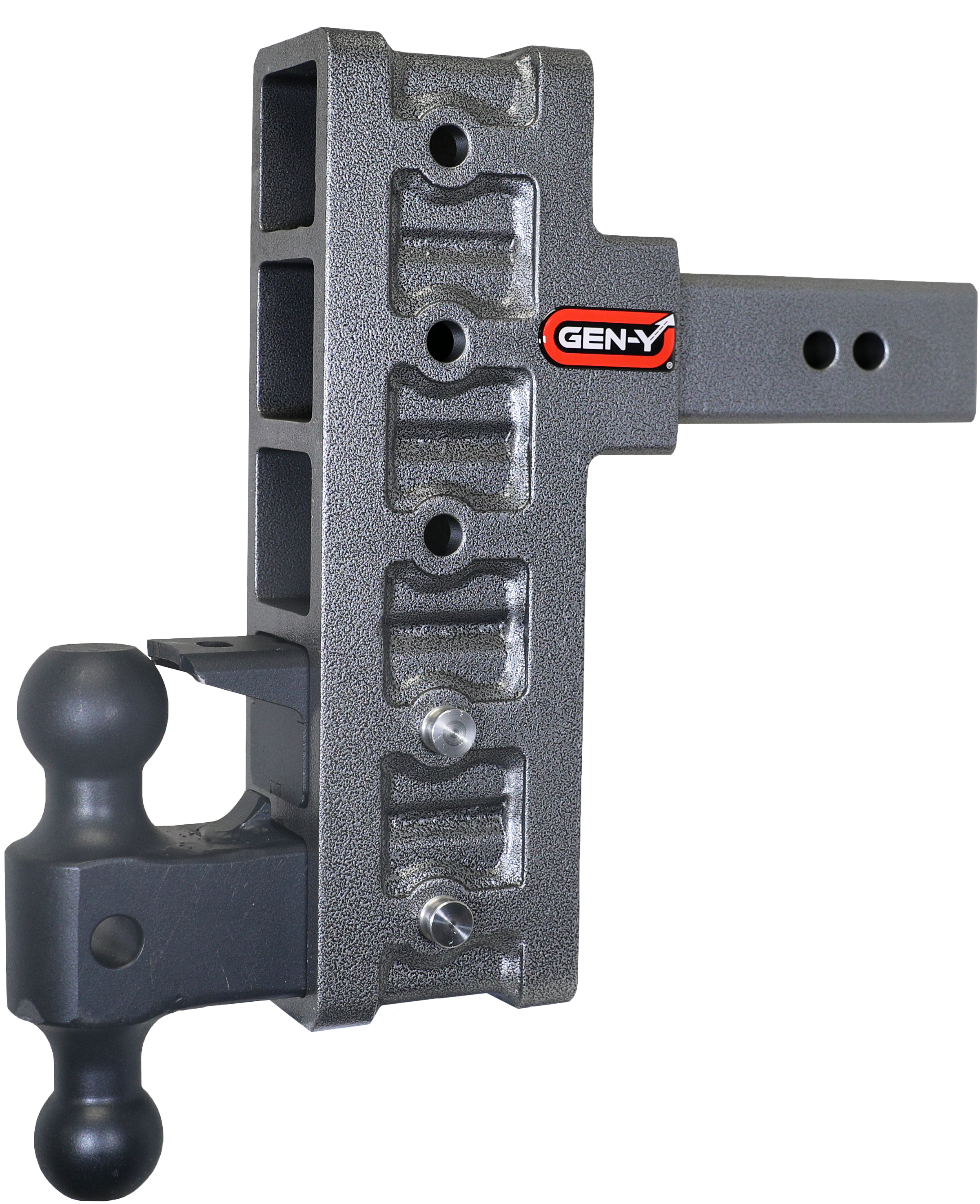 MEGA-DUTY 2.5" Shank 9" Offset Drop 3K TW 21K Hitch with Dual-Ball & Pintle Lock - Apollo Off-Road