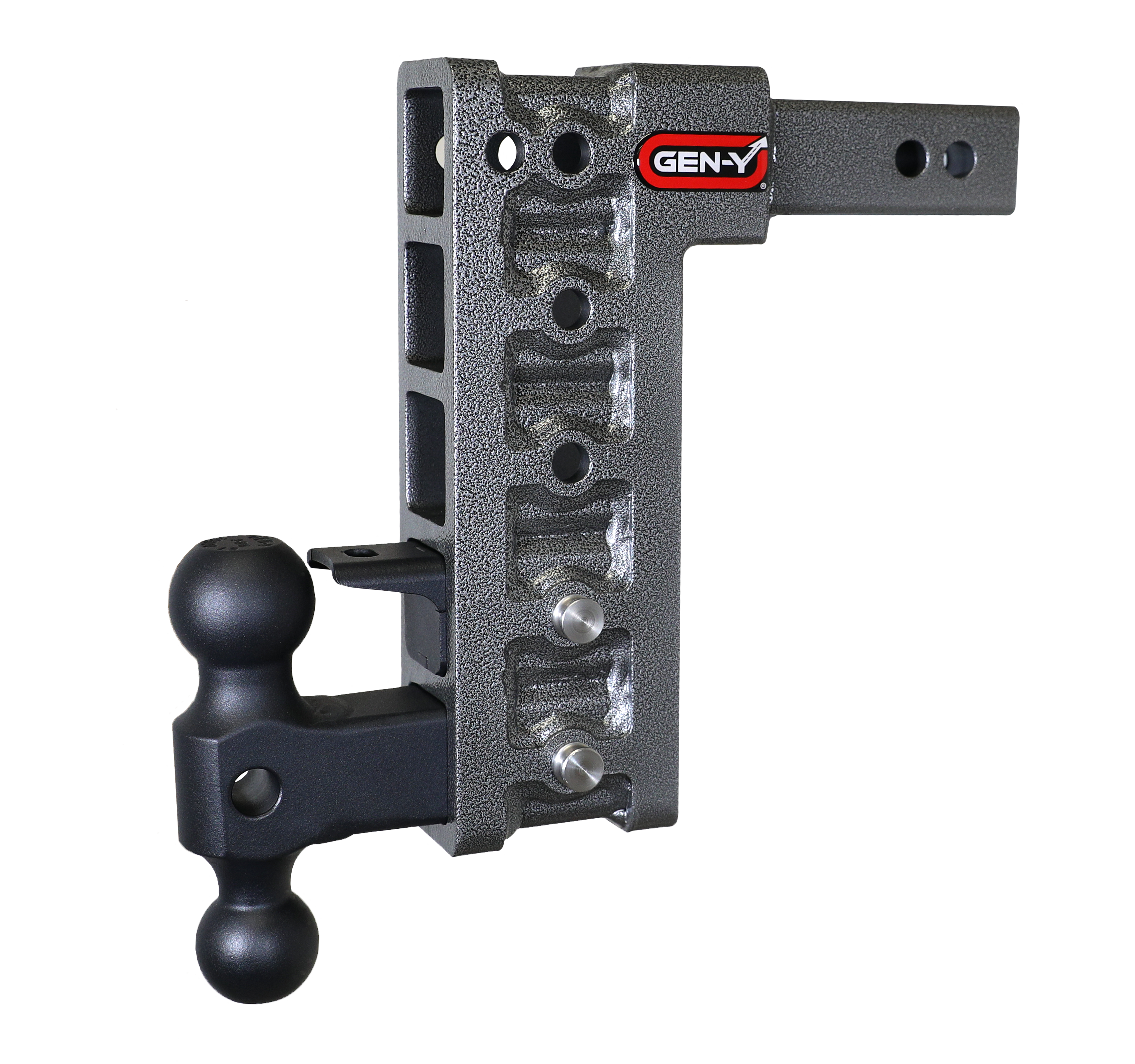 MEGA-DUTY 2" Shank 10" Drop 1.5K TW 10K Hitch with Dual-Ball & Pintle Lock - Apollo Off-Road