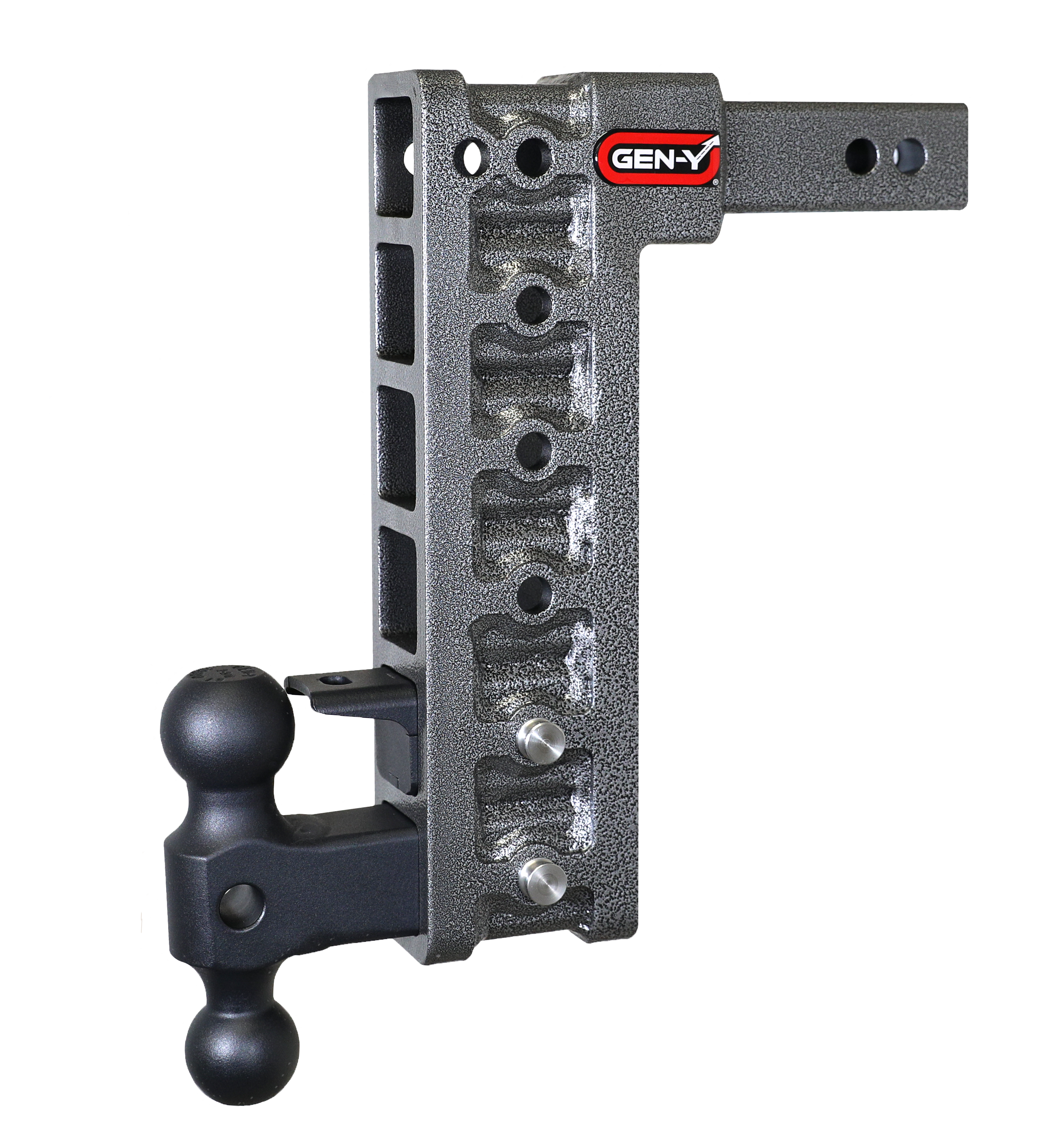 MEGA-DUTY 2" Shank 12.5" Drop 1.5K TW 10K Hitch Dual-Ball Pintle Lock - Apollo Off-Road