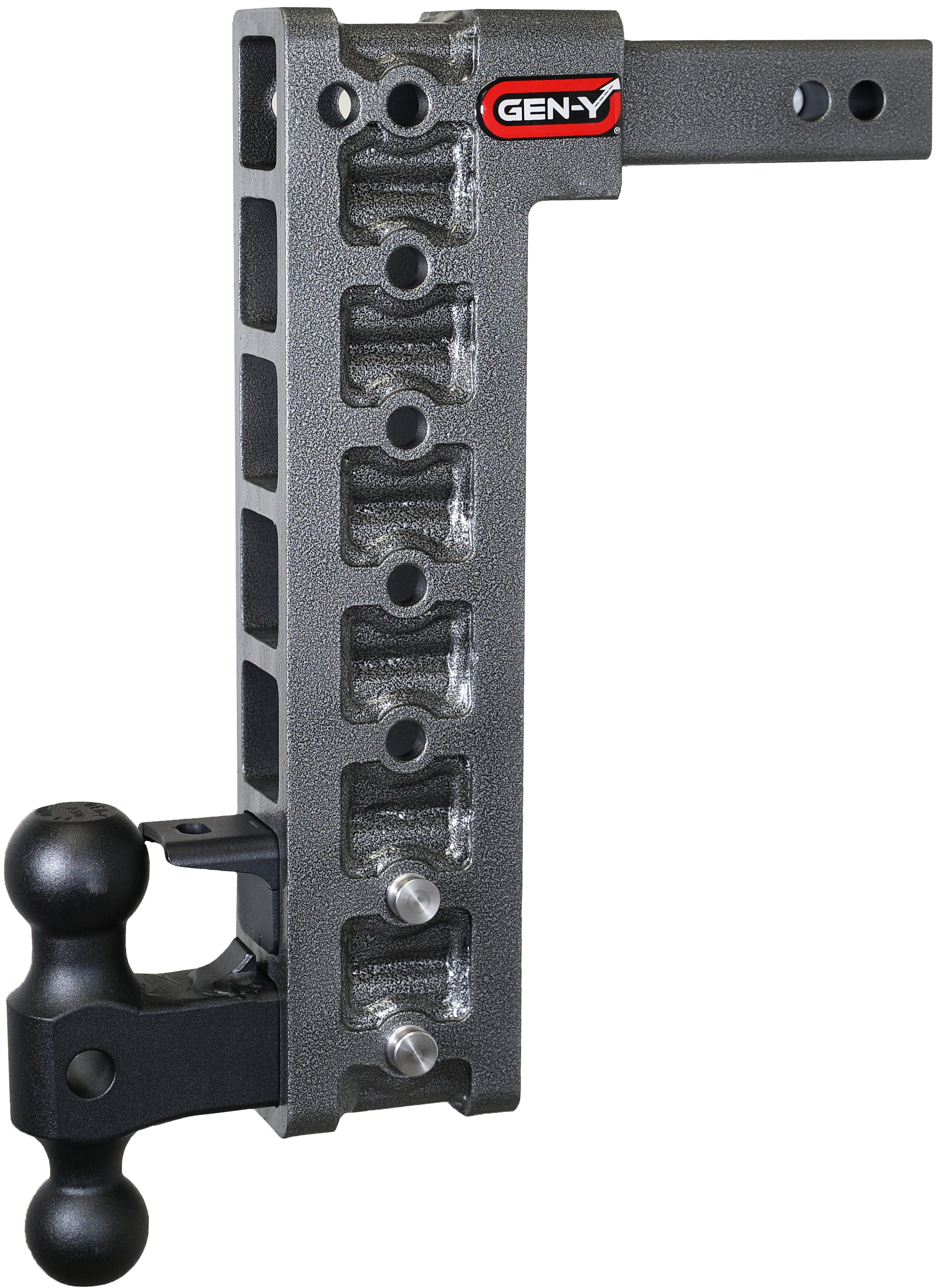 MEGA-DUTY 2" Shank 15" Drop 2K TW 16K Hitch Dual-Ball Pintle Lock & Stabilizer - Apollo Off-Road