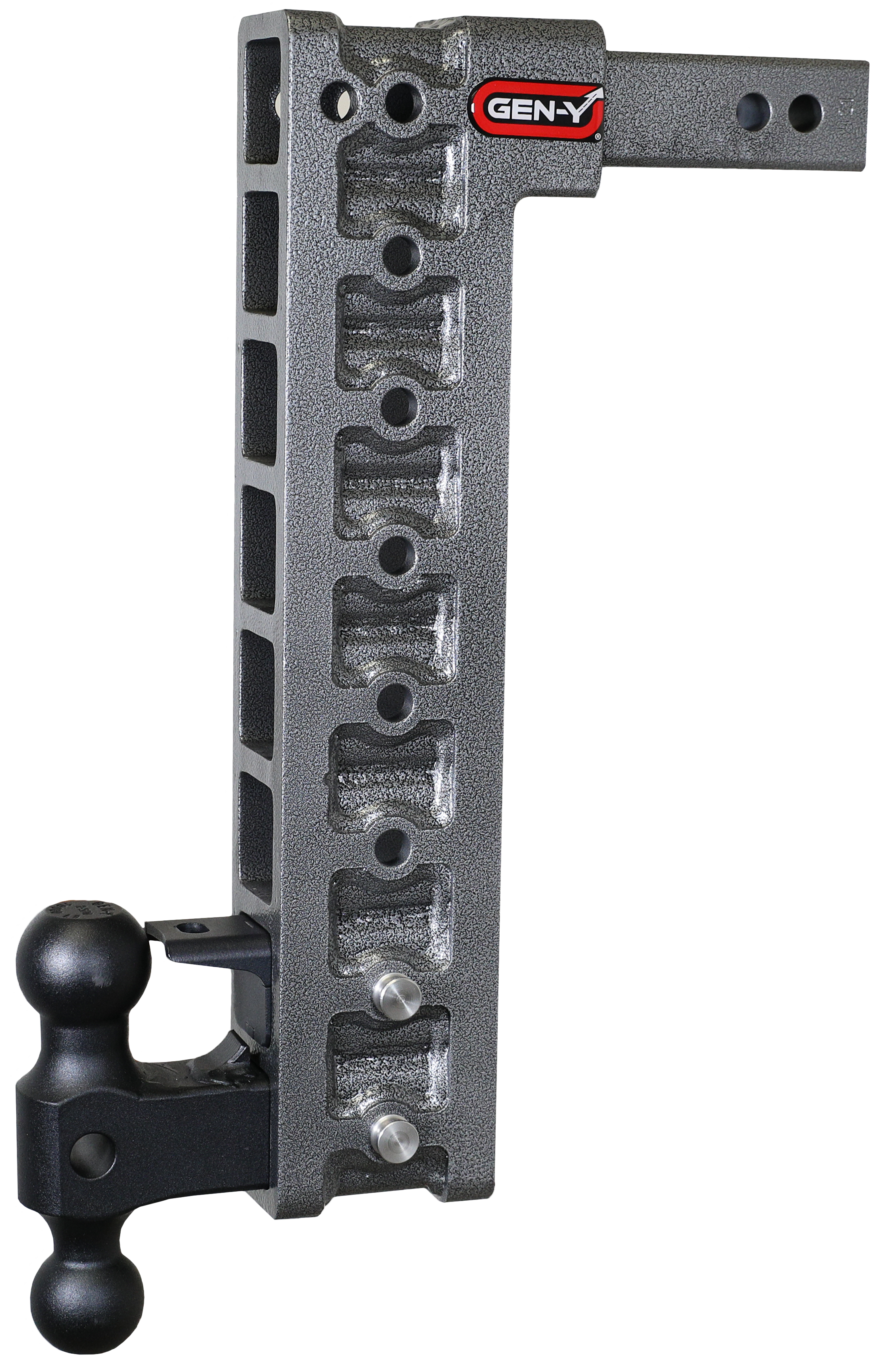MEGA-DUTY 2" Shank 17.5" Drop 2K TW 16K Hitch Dual-Ball Pintle Lock & Stabilizer - Apollo Off-Road