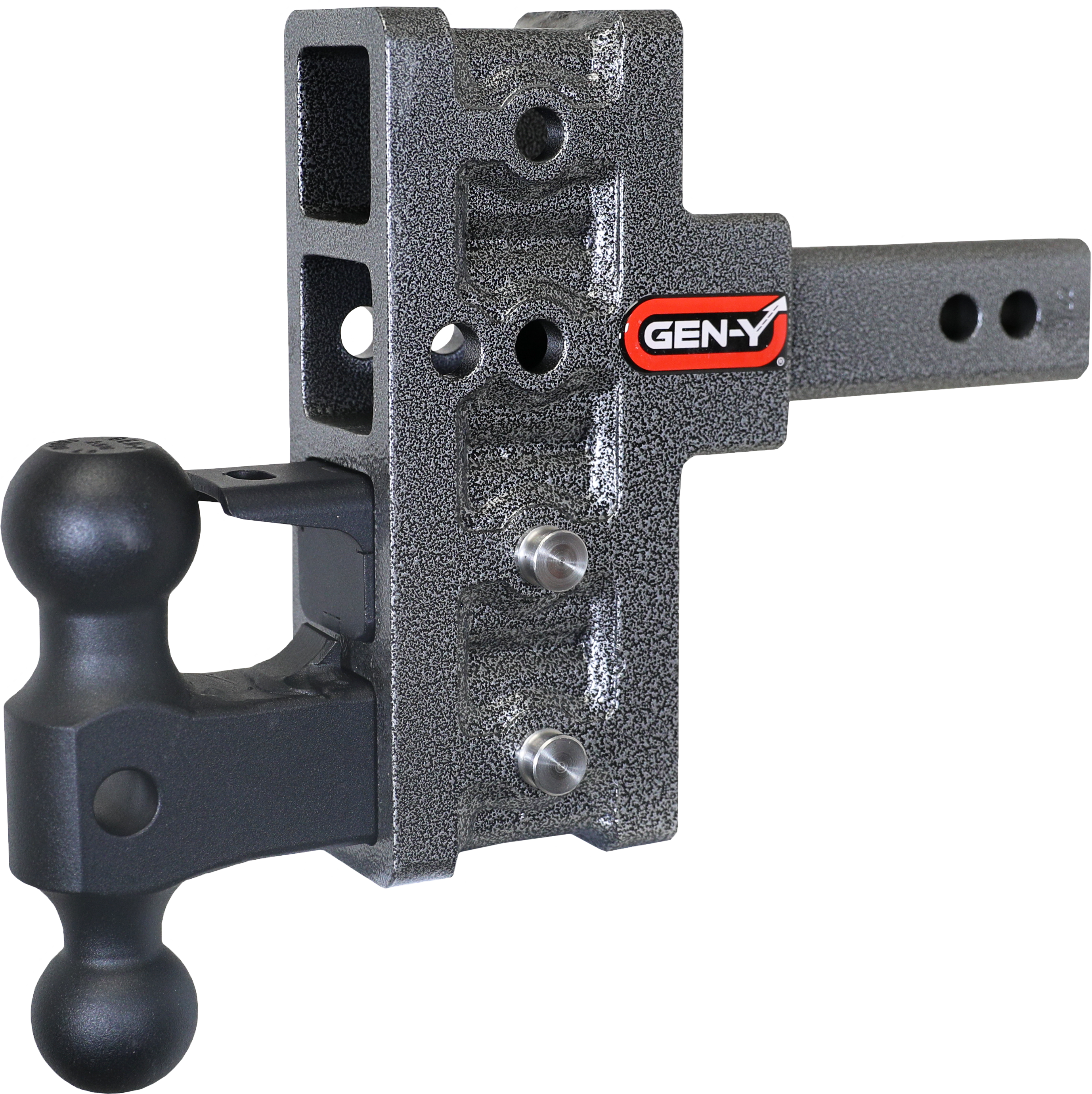 MEGA-DUTY 2" Shank 5" Offset Drop 2K TW 16K Hitch with Dual-Ball & Pintle Lock - Apollo Off-Road