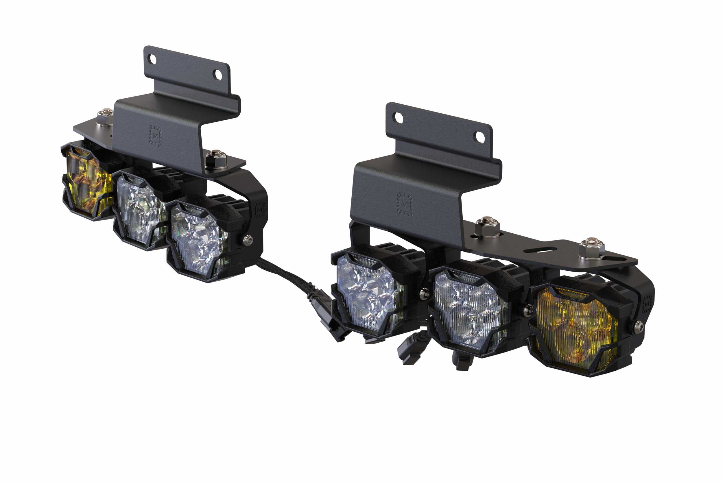 Morimoto 4Banger Fog Brackets: Type Raptor Triple (10-14) - Apollo Off-Road