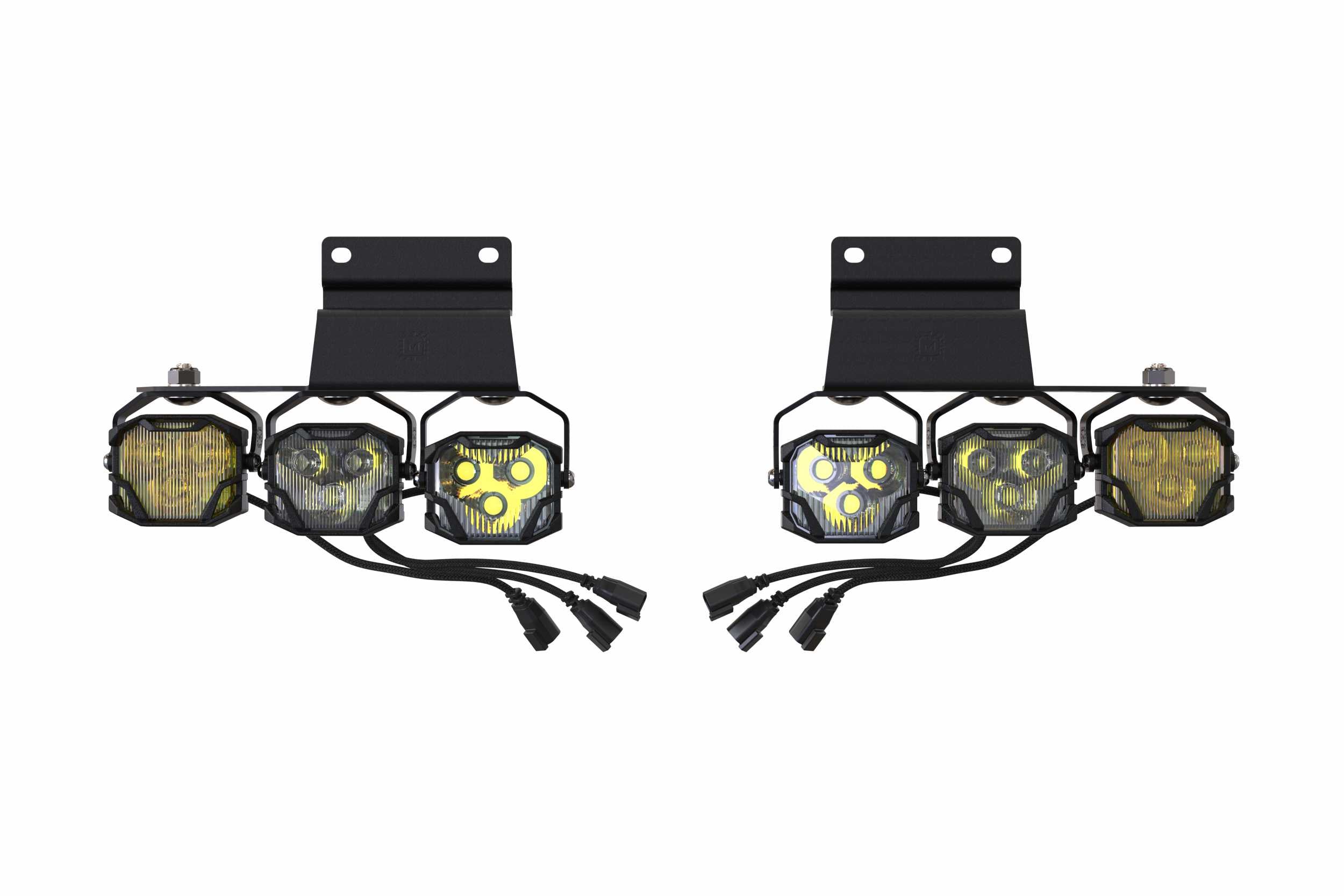 Morimoto 4Banger Fog Brackets: Type Raptor Triple (10-14) - Apollo Off-Road