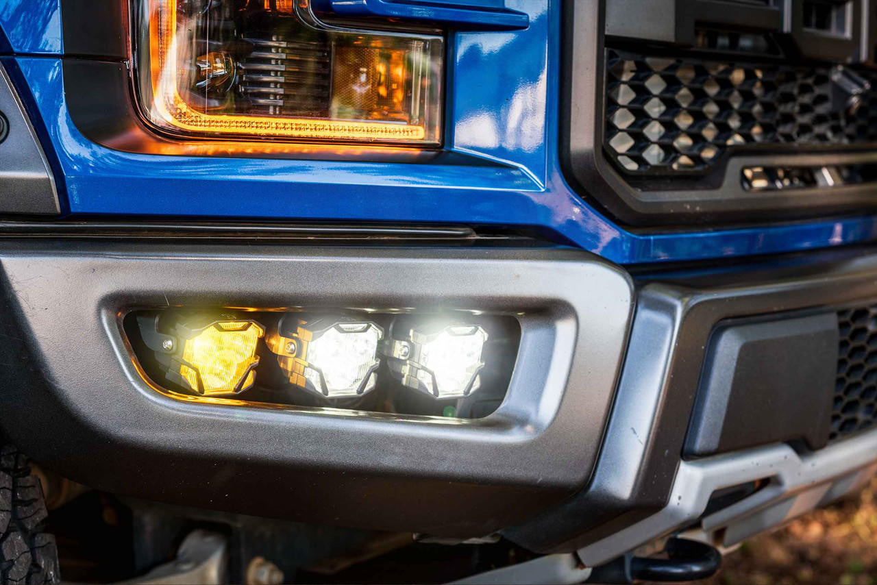Morimoto 4Banger Triple Fog Kit: 17-20 Raptor (brackets only) - Apollo Off-Road